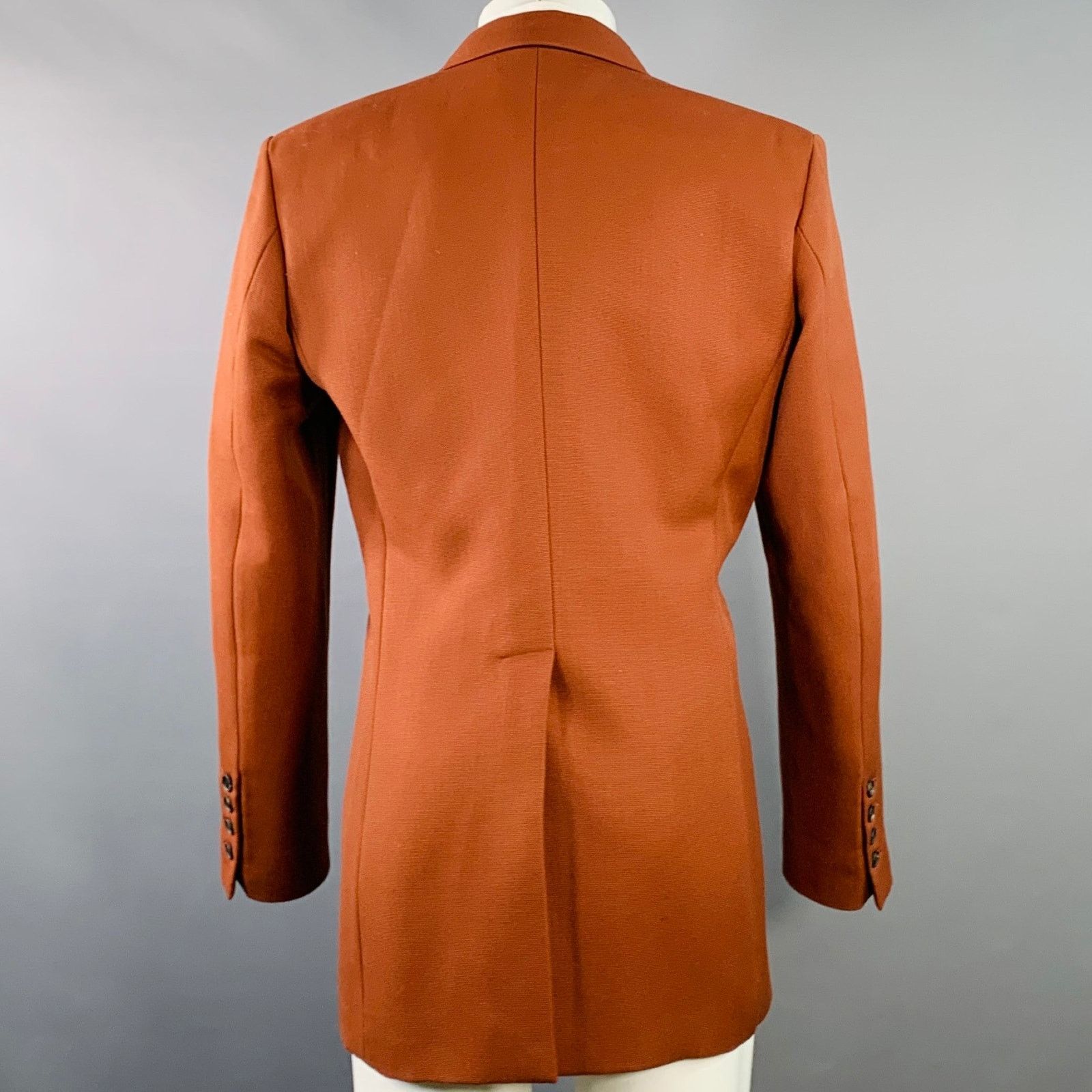 Egon Lab EGONLAB Rust Brown Wool Hook Eye Notch Lapel Sport Coat Size 40R - 4 Thumbnail
