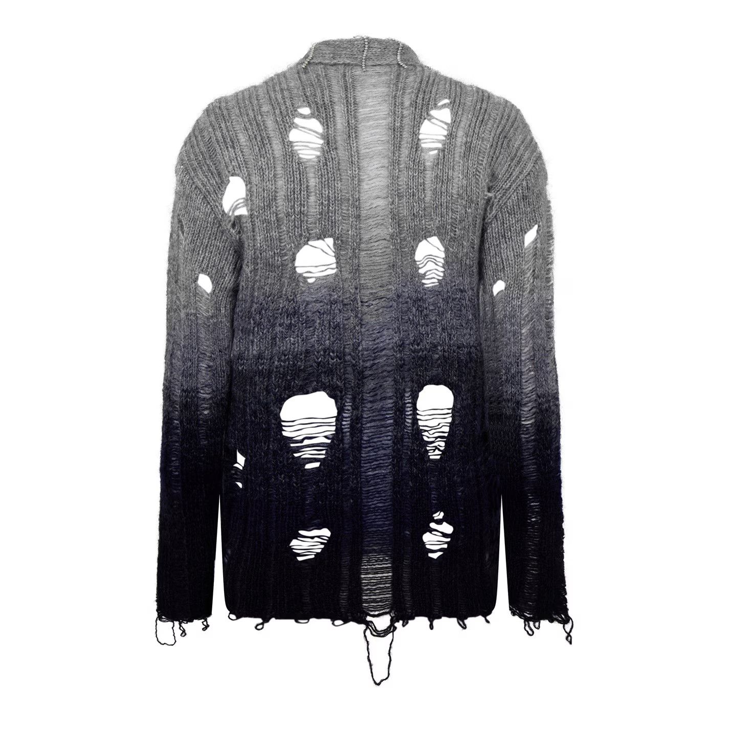 Off-White o1g2r1mq0326 Punk Degradé Mohair V-Neck Cardigan Grey/Blue Size US S / EU 44-46 / 1 - 2 Thumbnail