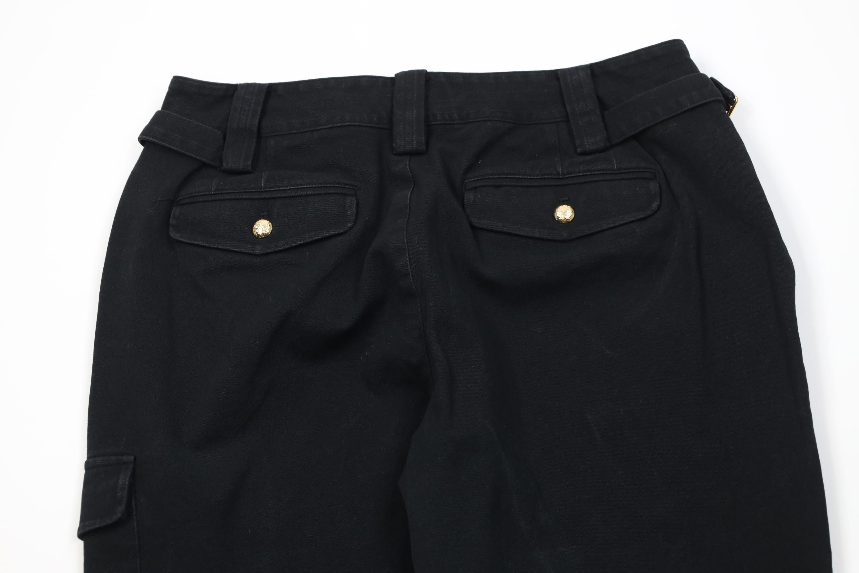 Polo Ralph Lauren Vintage 90s Ralph Lauren Flared Wide Leg Cargo Jeans Black Size 36" / US 14 / IT 50 - 11 Thumbnail