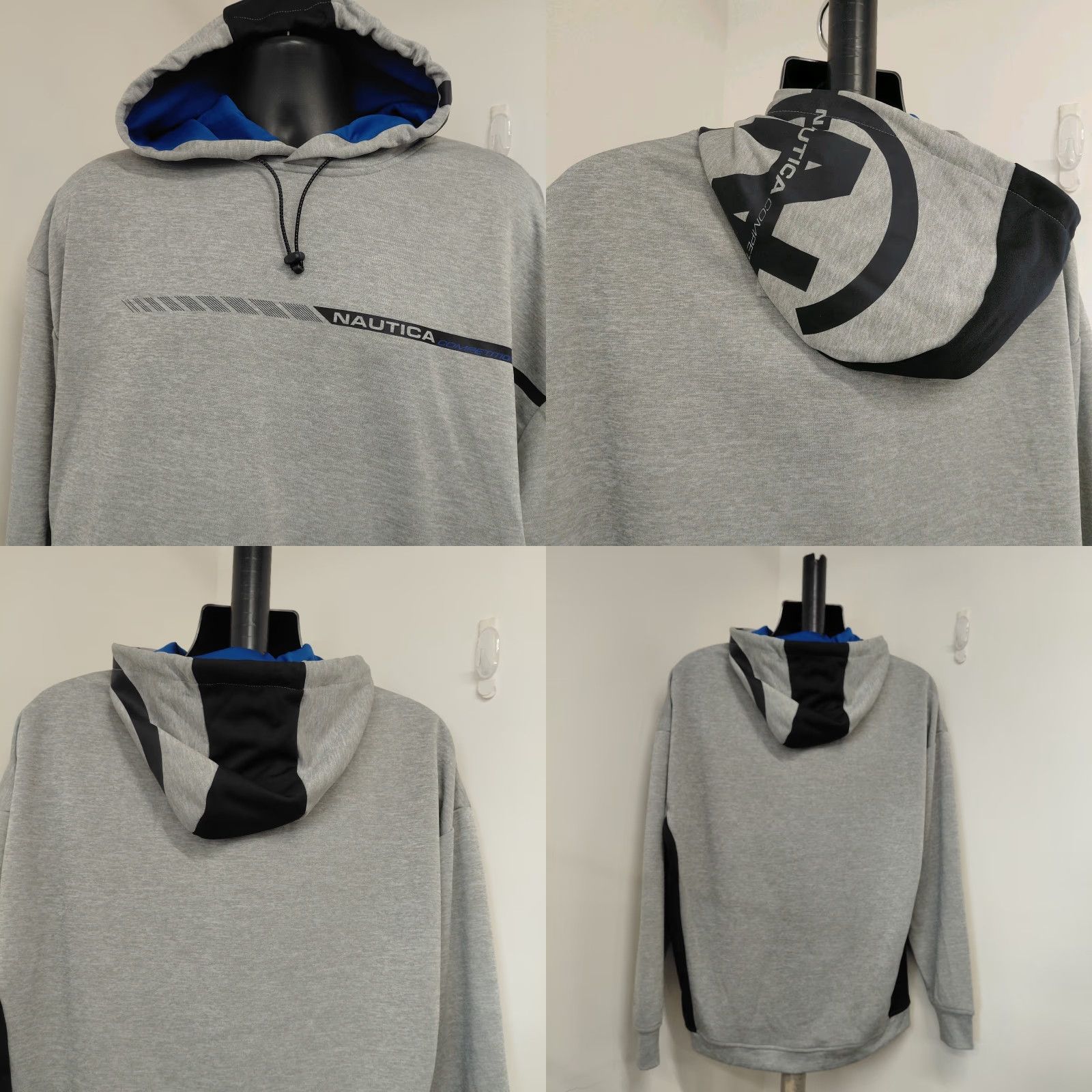 Nautica Nautica Competition Hoodie Men L Gray Colorblock Reissue-Logo Pullover Size US L / EU 52-54 / 3 - 8 Thumbnail