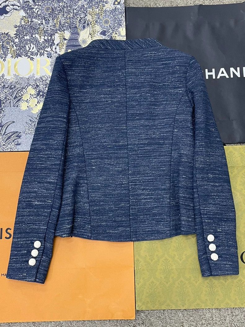 Chanel chanel Blue double-breasted jacket Size XXS / US 00 / IT 34 - 3 Thumbnail