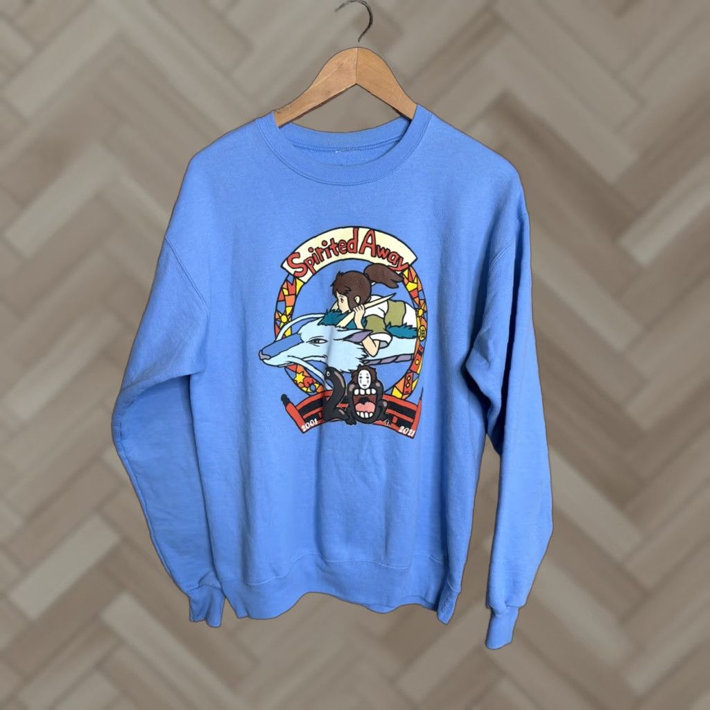Vintage VINTAGE Spirited Away Sweatshirt M Blue Shirt? Size US M / EU 48-50 / 2 - 1 Thumbnail