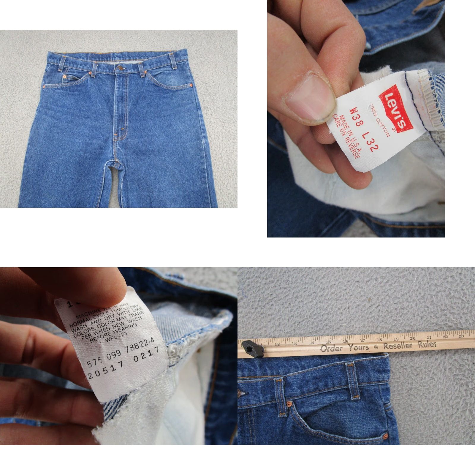 Levi's VINTAGE LEVI'S Orange Tab 517 Jeans Men's 38x32 Blue Denim USA Made Size US 38 / EU 54 - 8 Thumbnail