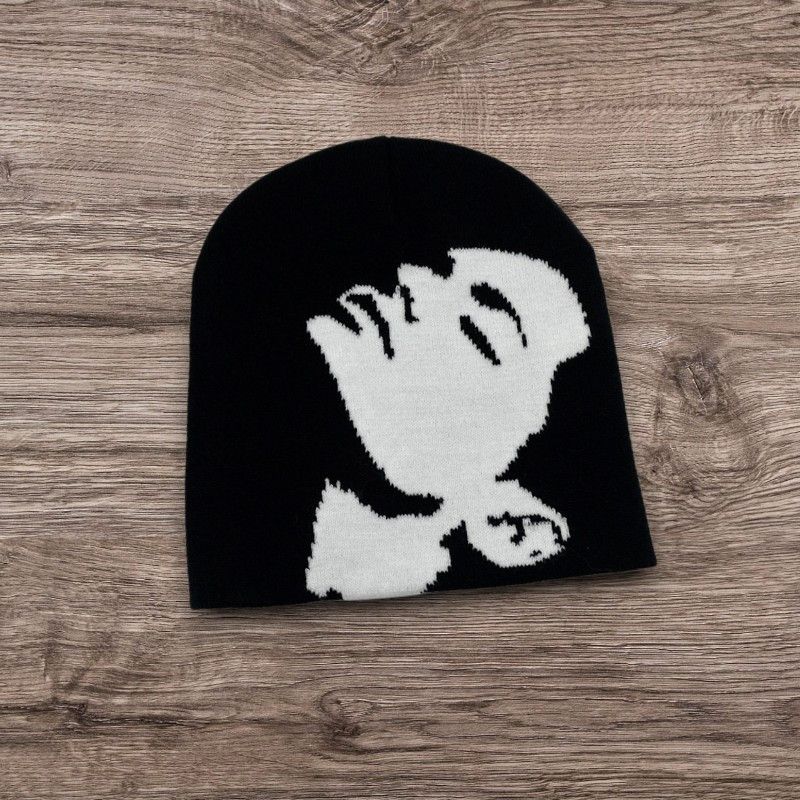 Other Black White Opium Avantgarde Knit Hat Face ALT Size ONE SIZE - 1 Preview