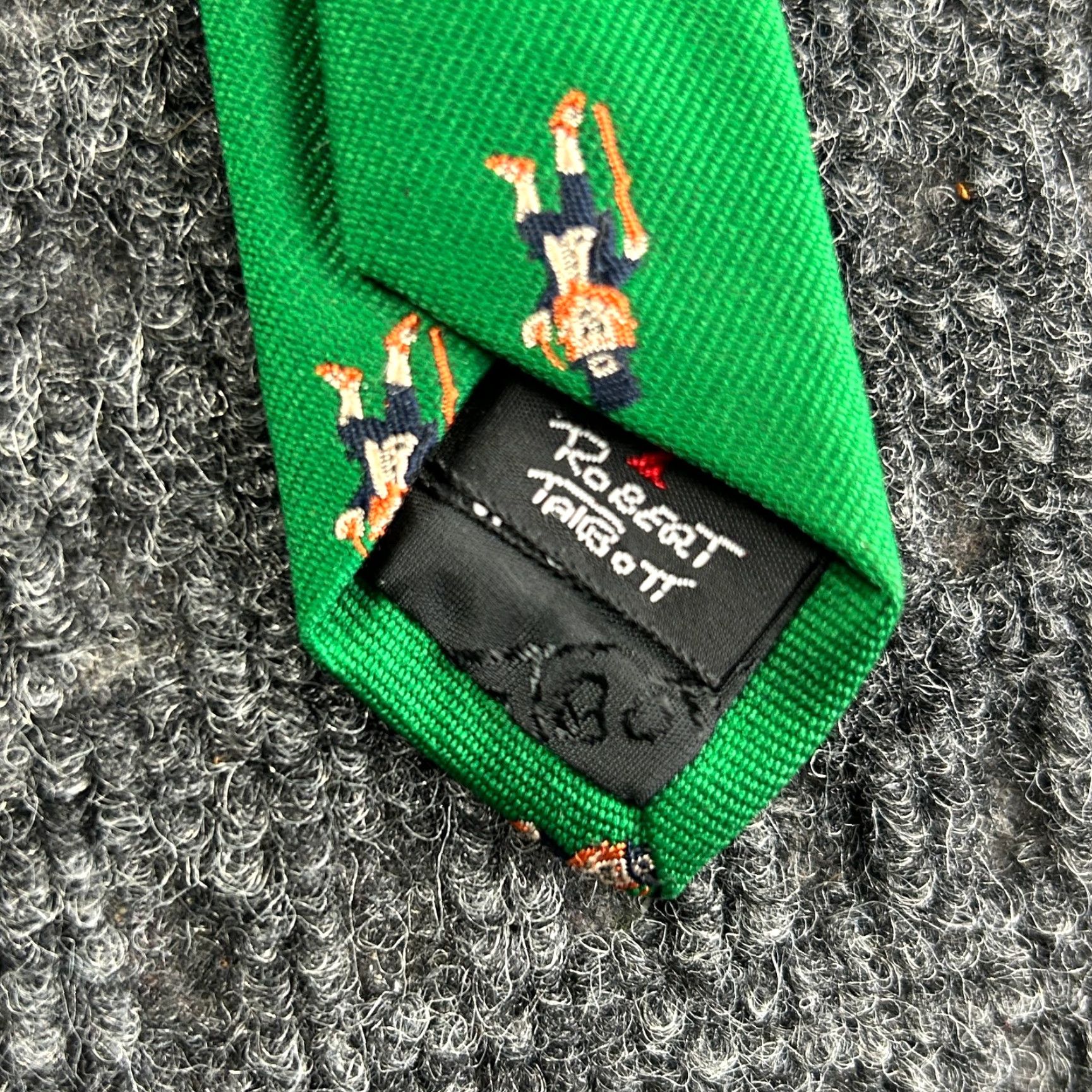Robert Talbott VINTAGE Robert Talbott Tie Men One Size Green Leprechaun St Patricks Day Irish FAST SH Size ONE SIZE - 3 Thumbnail