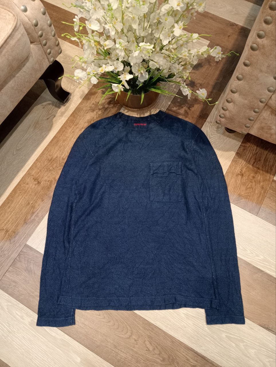 Blue Blue Japan BLUE BLUE JAPAN INDIGO LONG SLEEVE TSHIRT Size US S / EU 44-46 / 1 - 2 Thumbnail