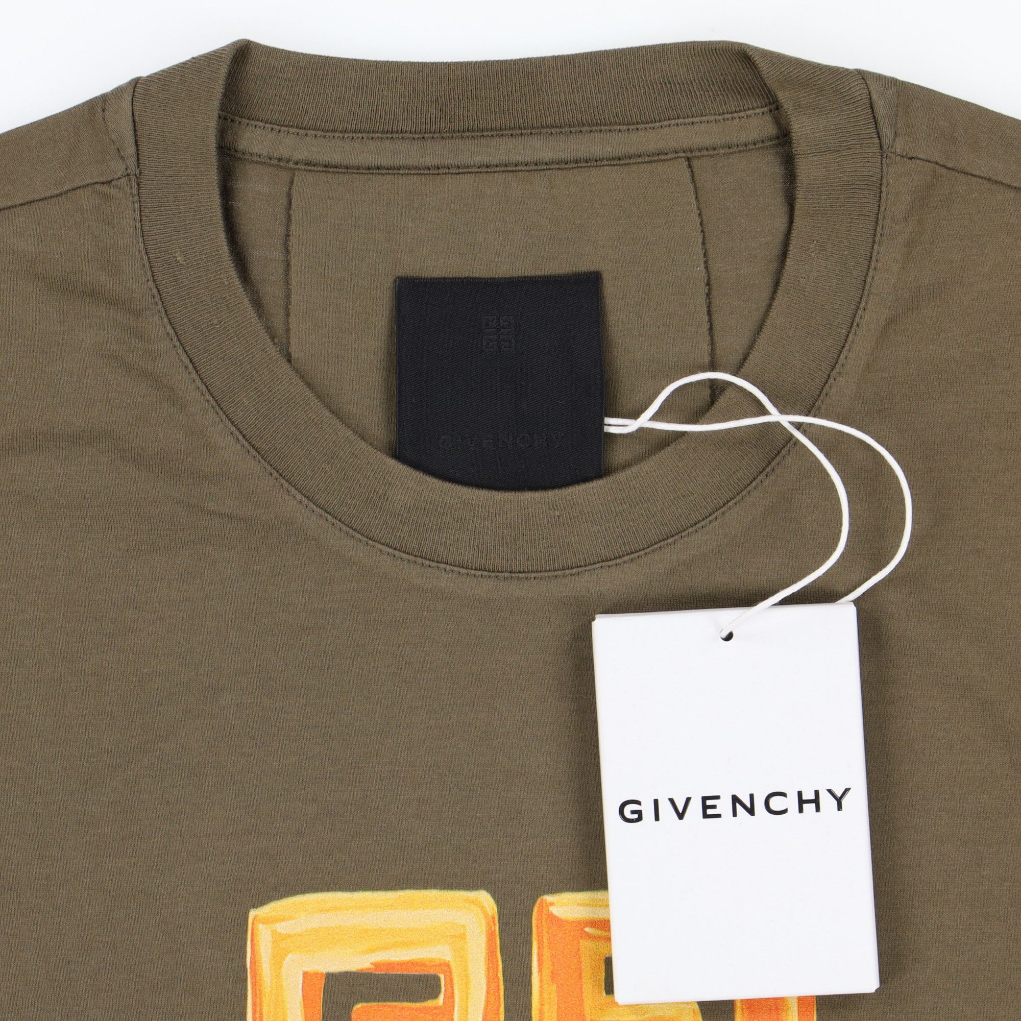 Givenchy Khaki 4G Sketch Logo T-Shirt Size US S / EU 44-46 / 1 - 5 Thumbnail