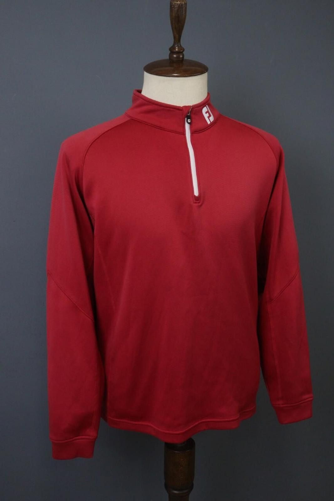 Fjallraven FJ Red Mock Neck Athletic Fit Quarter Zip Sweatshirt Size XL Size US XL / EU 56 / 4 - 7 Thumbnail