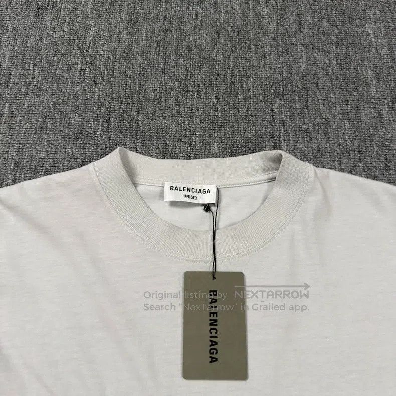 Balenciaga Balenciaga Light Gray Bat Letter Logo Short Sleeve Size US XS / EU 42 / 0 - 2 Thumbnail