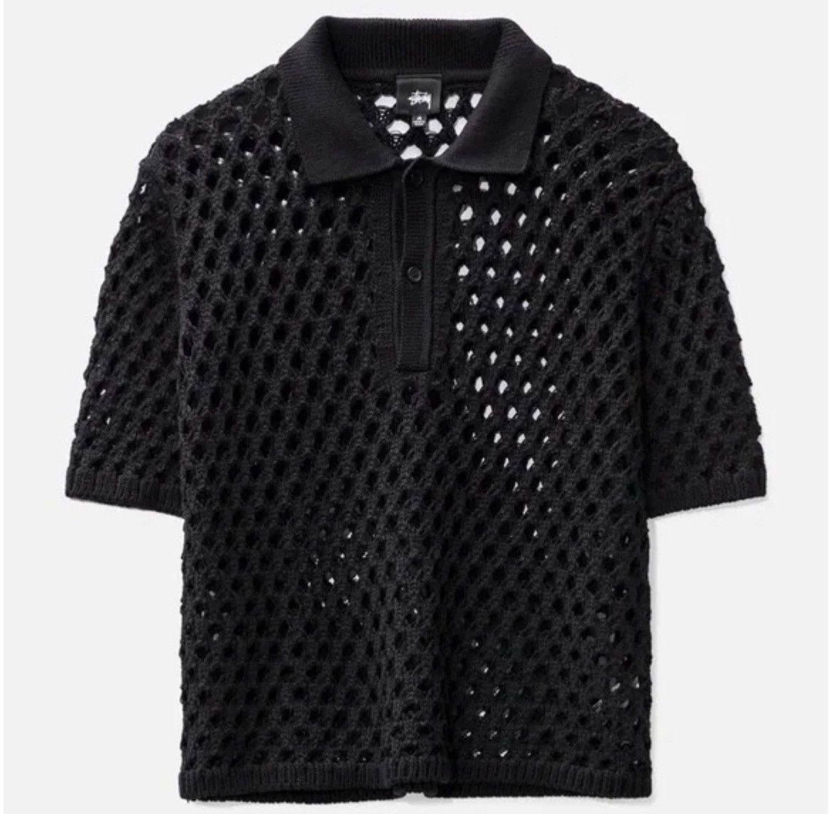 Stussy Stussy Big Mesh Polo Sweater 'Black' Size US L / EU 52-54 / 3 - 5 Thumbnail
