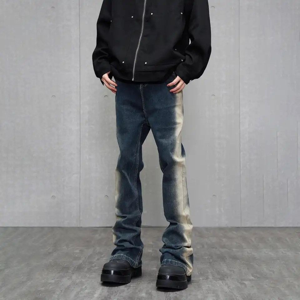 Japanese Brand × Vintage Skinny Jeans Men Y2k Street Contrast Fashion Casual Slim Size US 33 - 2 Thumbnail