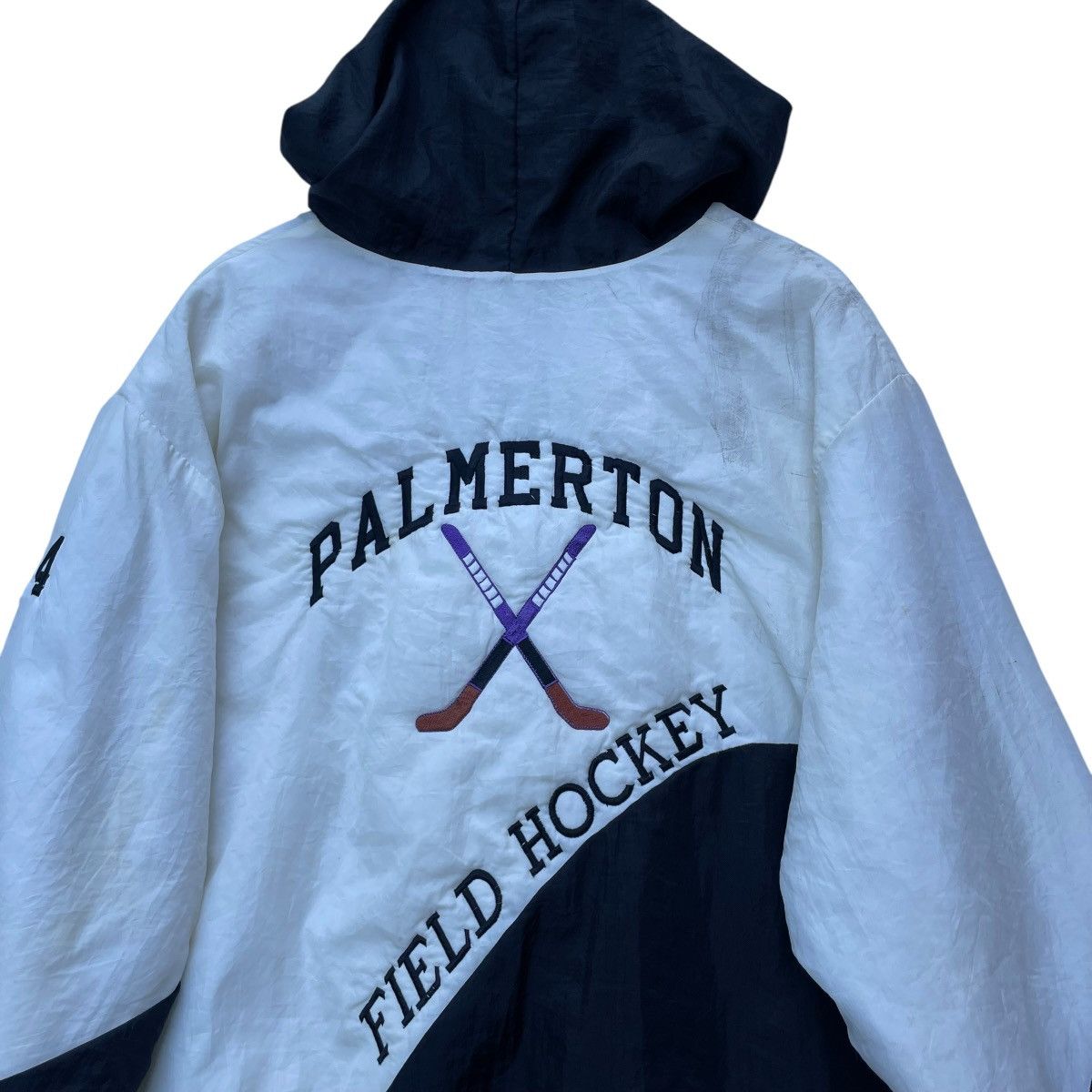 NHL × Rennoc 💥Vintage Renoc Bomber Asymmetrical Hooded Hockey Jacket Size US XL / EU 56 / 4 - 3 Thumbnail