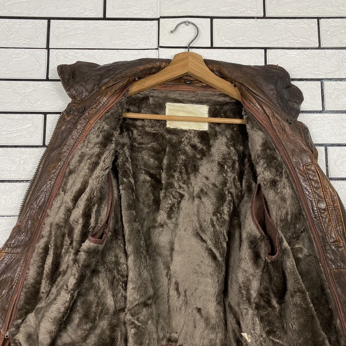 Vintage 🔥VINTAGE FLY LEATHER JACKET BLANKET AERO LEATHER Size US M / EU 48-50 / 2 - 12 Thumbnail
