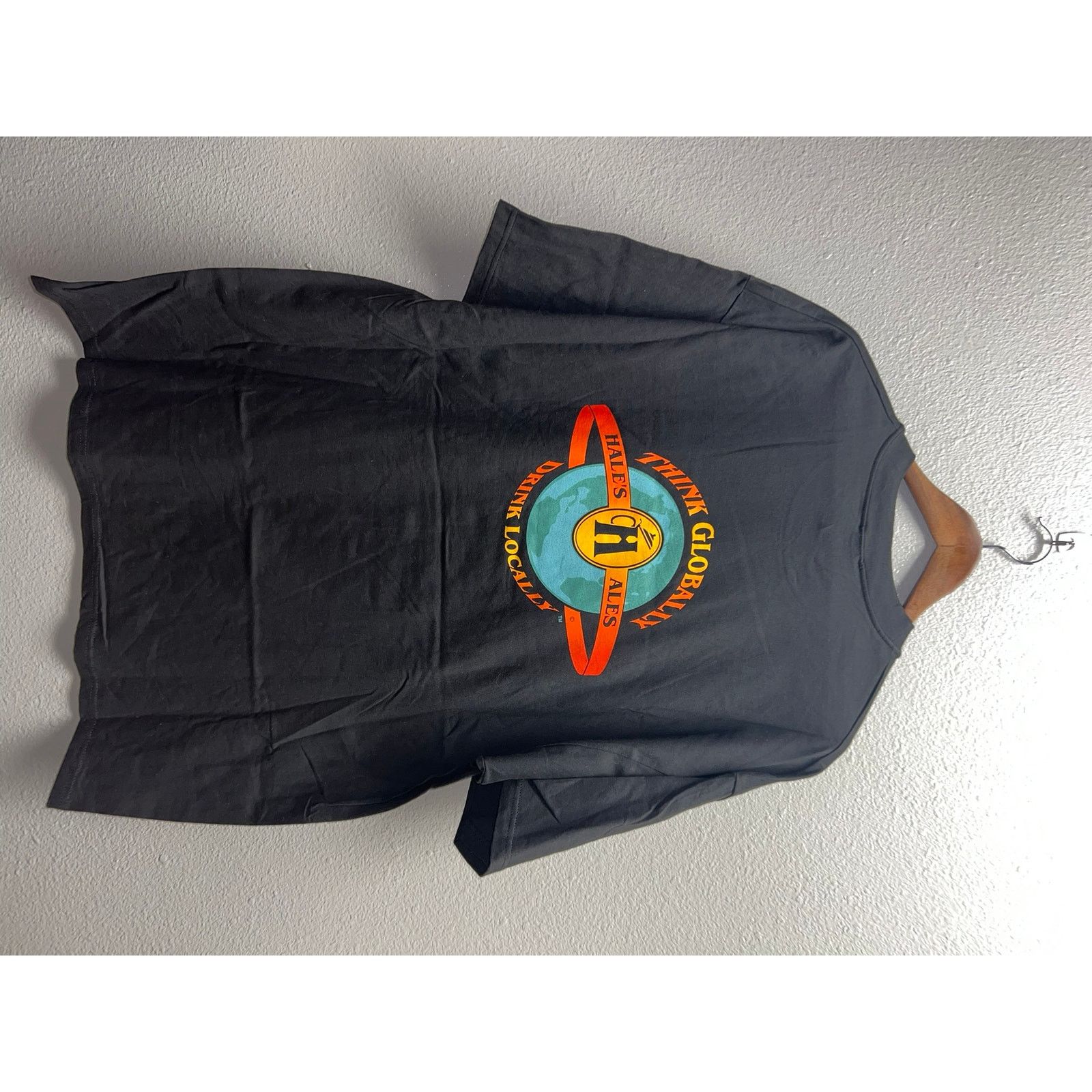 Hanes Vintage Hales Ales Shirt Think Globally Drink Beer 90s 2XL Size US XXL / EU 58 / 5 - 5 Thumbnail