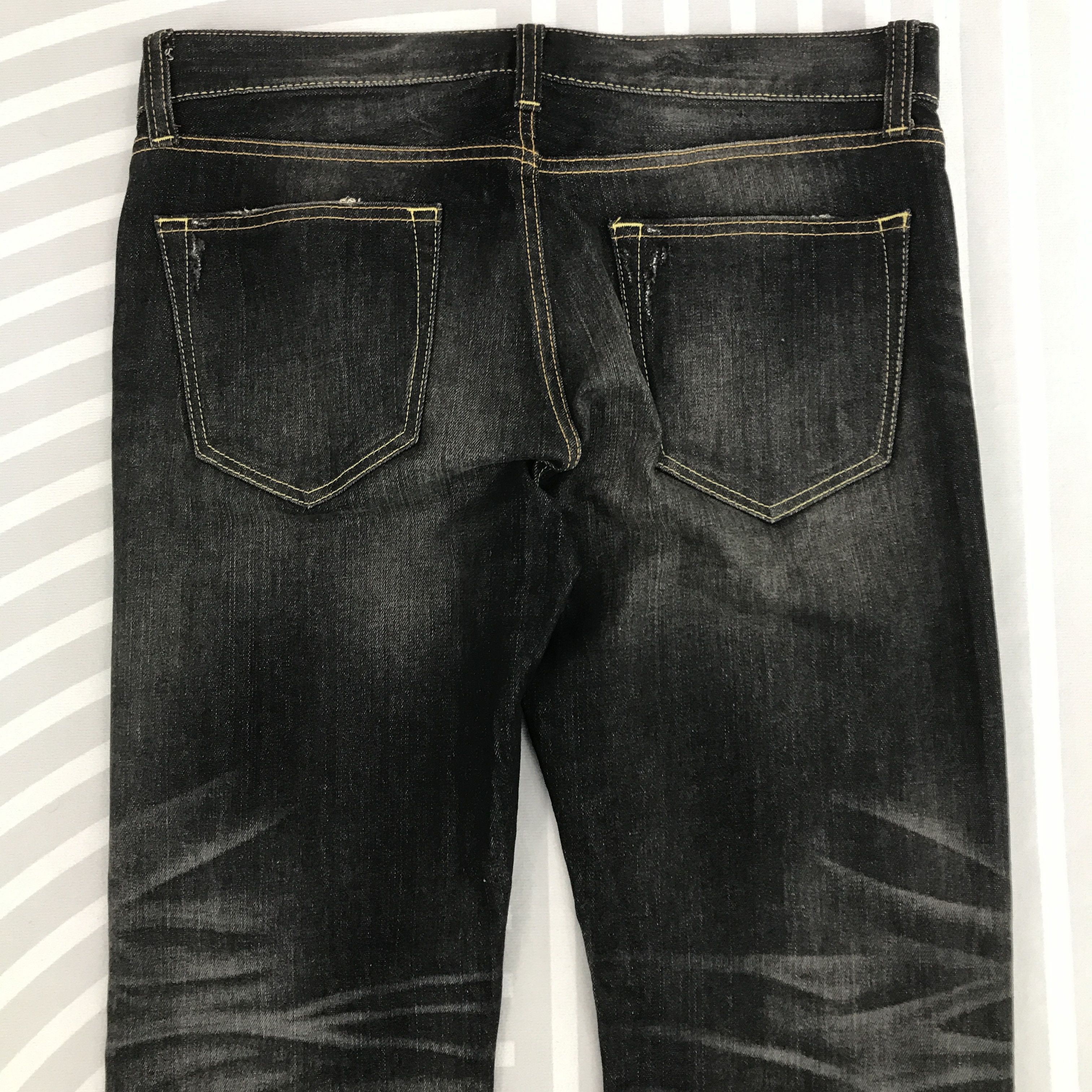 Japanese Brand × Vintage Vintage Japan black denim Distressed denim jeans pants Size US 34 / EU 50 - 6 Thumbnail