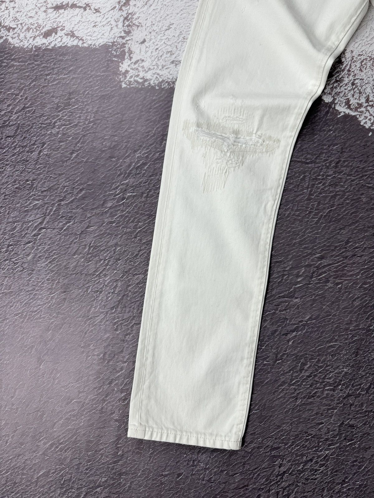 Polo Ralph Lauren Polo Ralph Lauren white distressed denim jeans pants Size US 30 / EU 46 - 4 Thumbnail