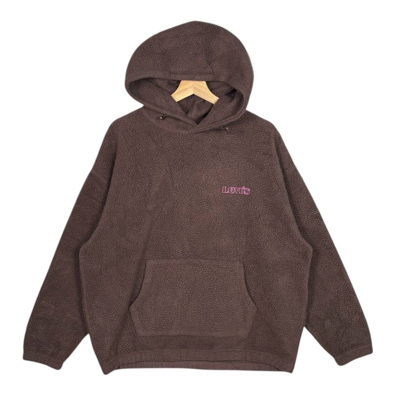 Levi's Levi’s Relaxed Fit Sherpa Hoodie Brown Pink Logo Size L Size US L / EU 52-54 / 3 - 1 Thumbnail
