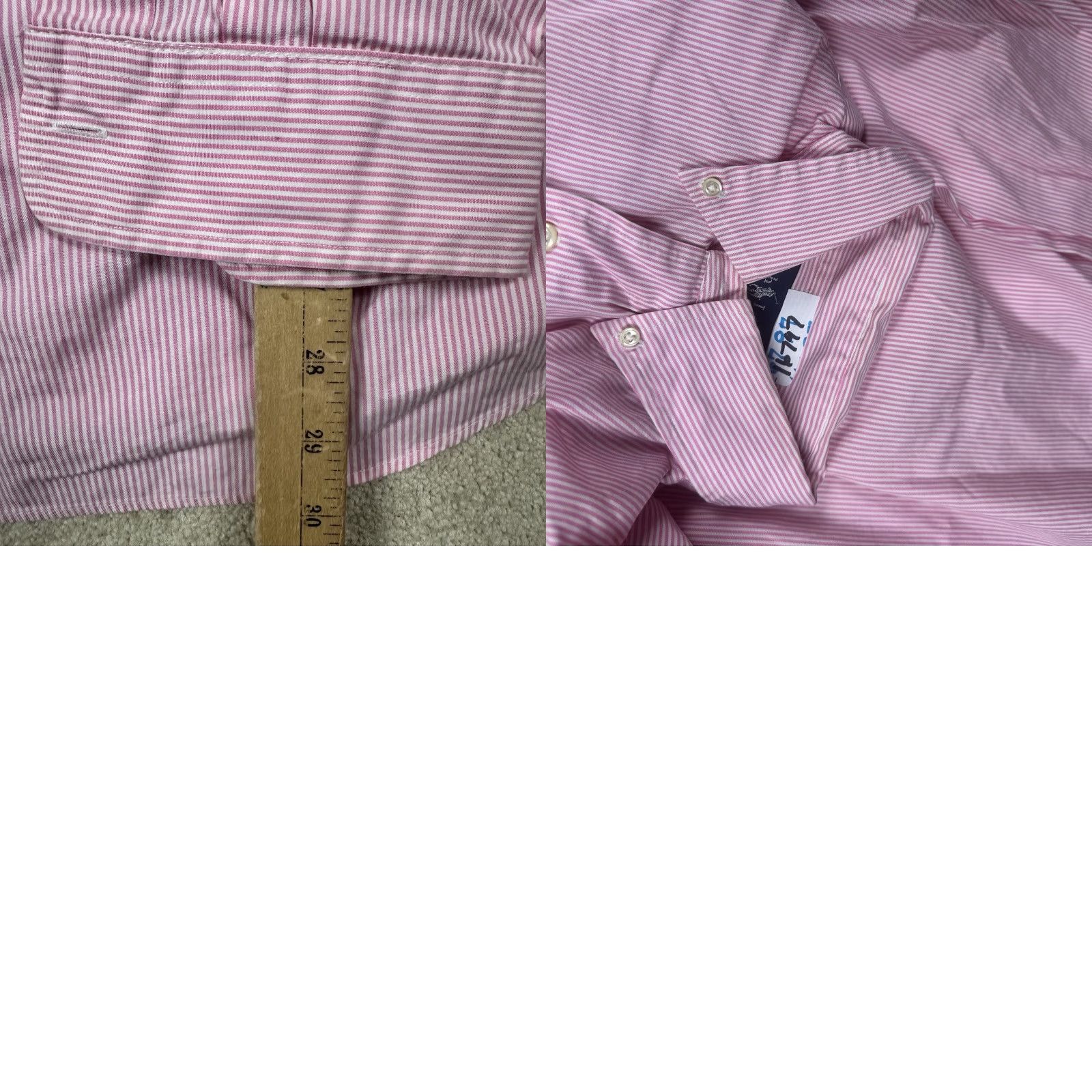 Charles Tyrwhitt Ralph Lauren Dress Shirt Mens 15.5 32 Pink Striped Size 40R - 8 Thumbnail