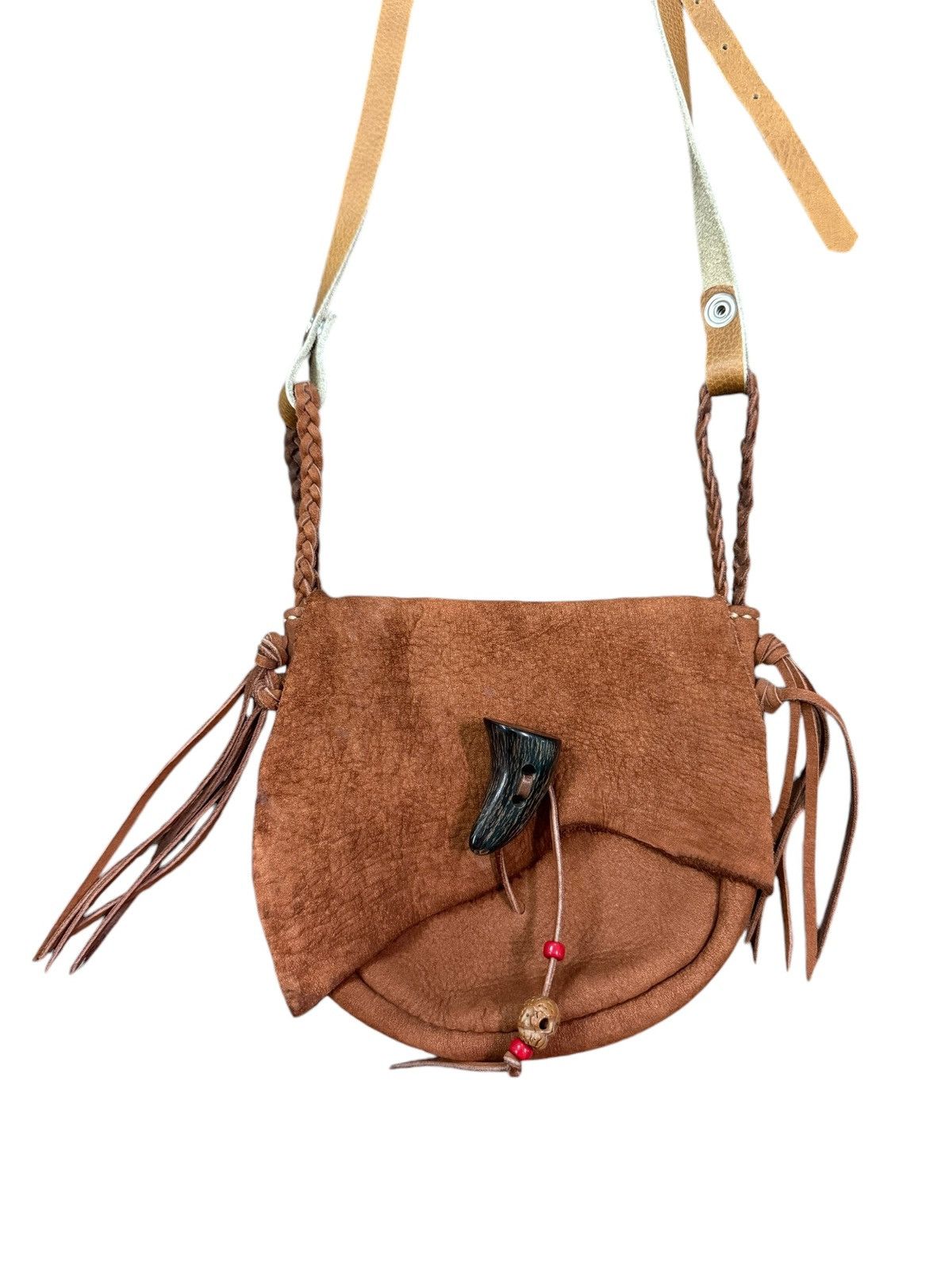 Handmade RARE CUSTOM LEATHER HANDMADE CROSSBODY BAG Size ONE SIZE - 4 Thumbnail