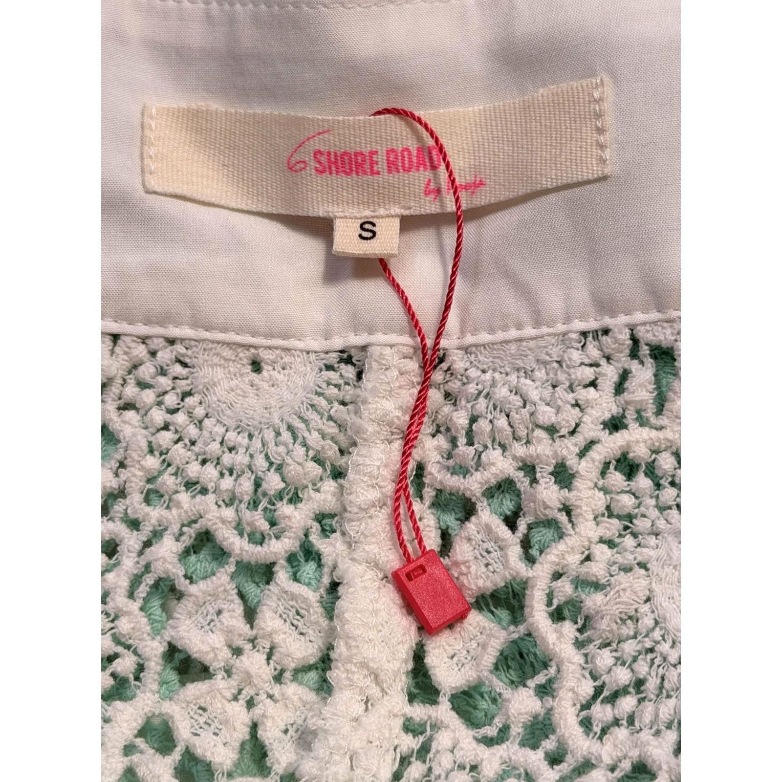 Vintage 6 Shore Road By Pooja Southbay Lace Cover Up Green Crochet Beach Womens Small Size ONE SIZE - 4 Thumbnail