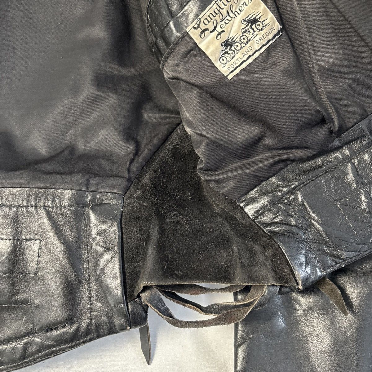 Other Vintage Langlitz Columbia Motorcycle Leather Jacket w/Belt Size US M / EU 48-50 / 2 - 12 Thumbnail