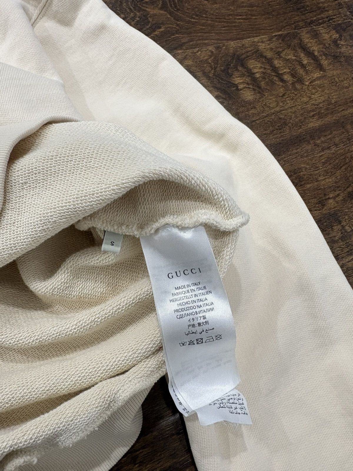 Gucci GUCCI OFF WHITE SEQUIN LOGO HOODIE Size S / US 4 / IT 40 - 3 Thumbnail