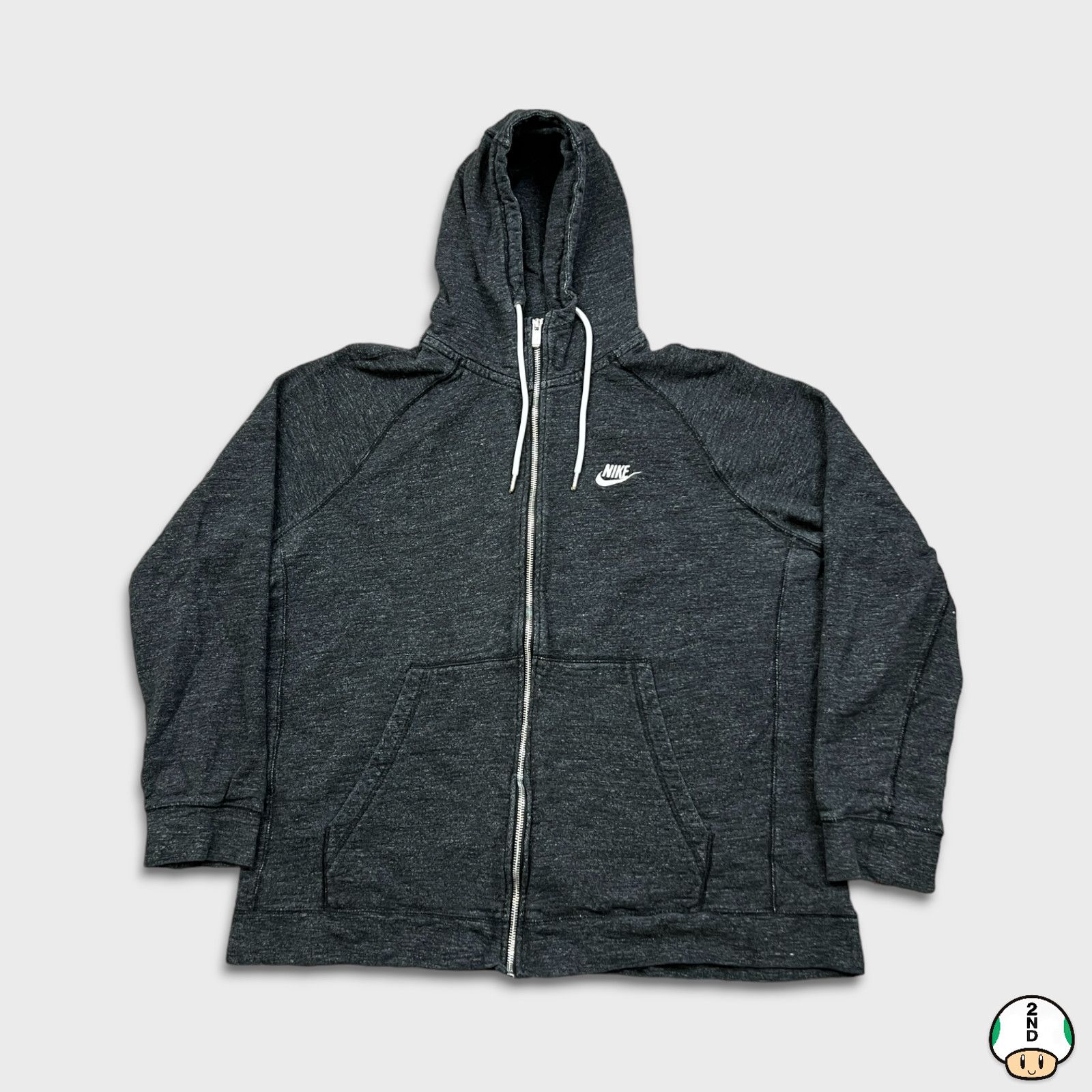Nike × Vintage Nike Sportswear Hoodie Large Swoosh Zip Hooded Sweatshirt Size US M / EU 48-50 / 2 - 1 Thumbnail