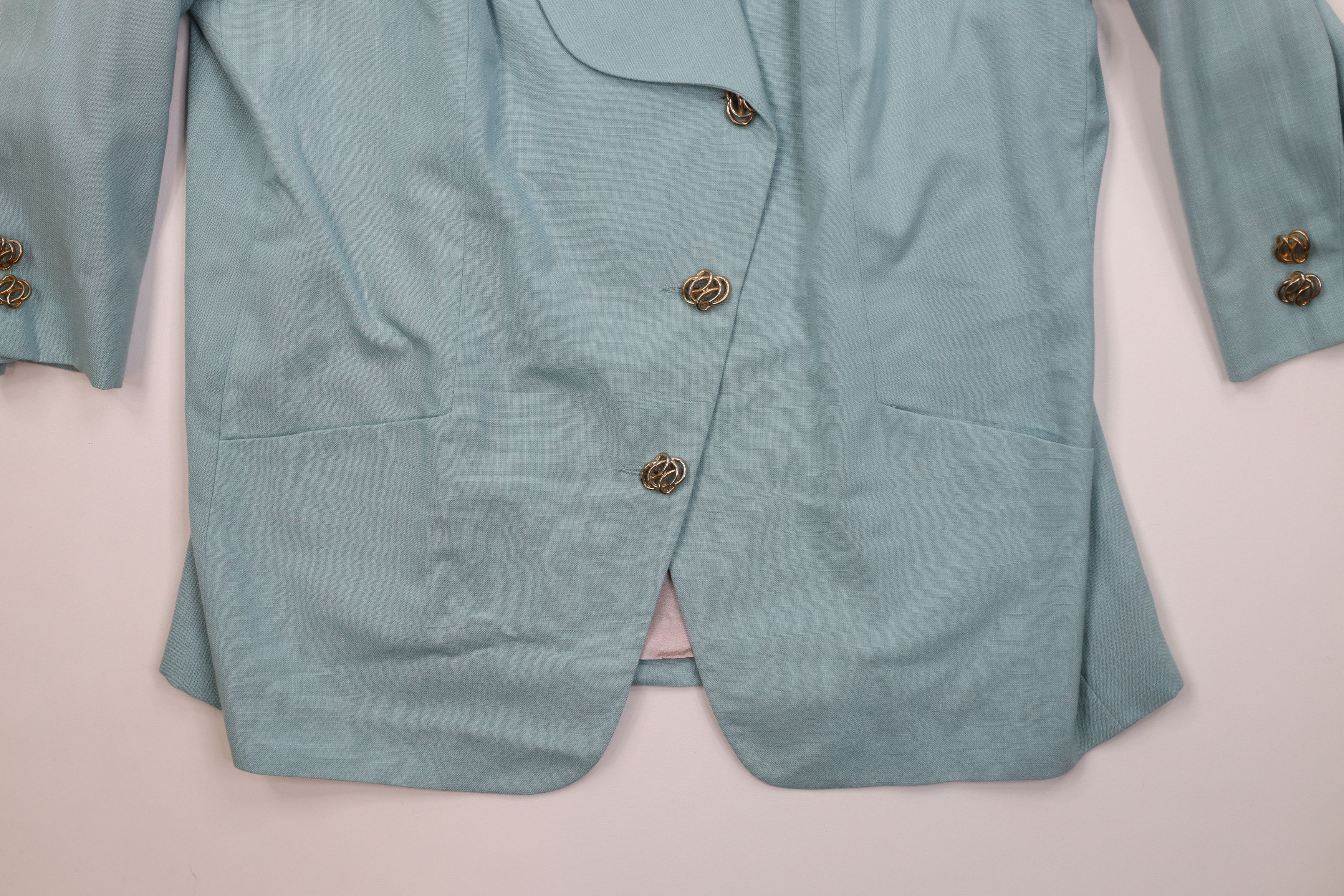 Oleg Cassini Vintage 70s 80s Oleg Cassini 2 Piece Church Wedding Suit Size 3XL / US 20-22 - 2 Thumbnail