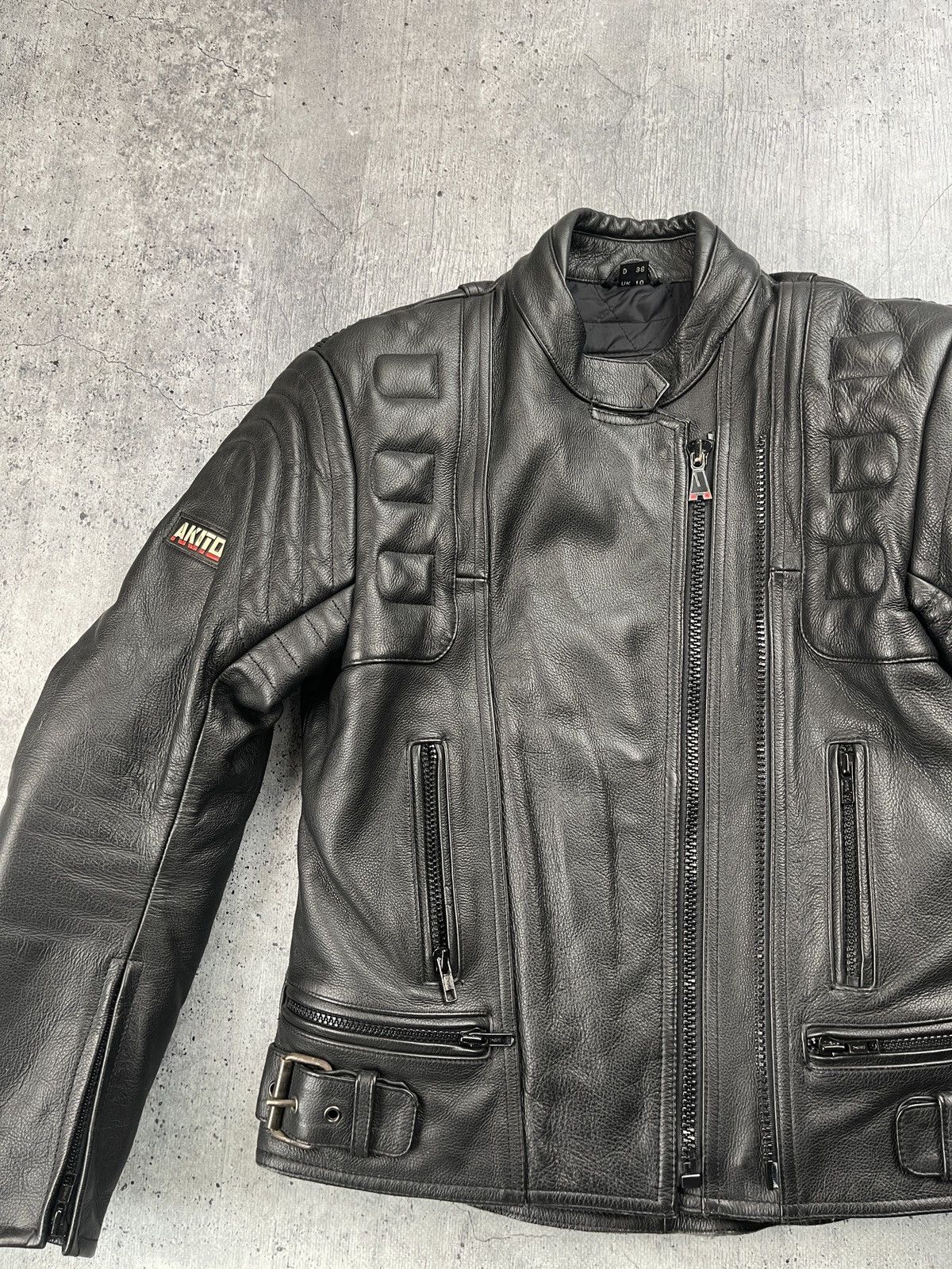 Vintage Akito Leather Racing Jacket Moto Black Size 54 Size US S / EU 44-46 / 1 - 4 Thumbnail
