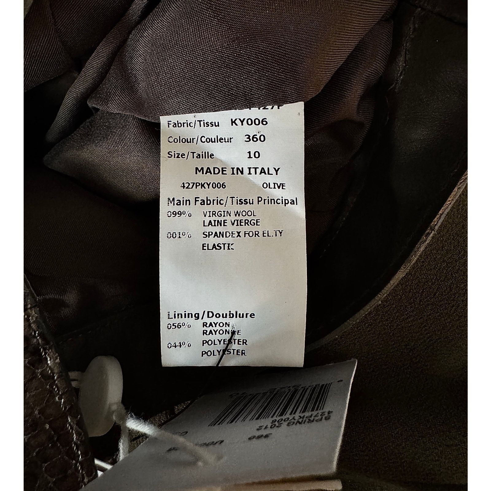 Michael Kors Michael Kors NWT Olive Cocktail Dress with Snakeskin Trim Size L / US 10 / IT 46 - 4 Thumbnail