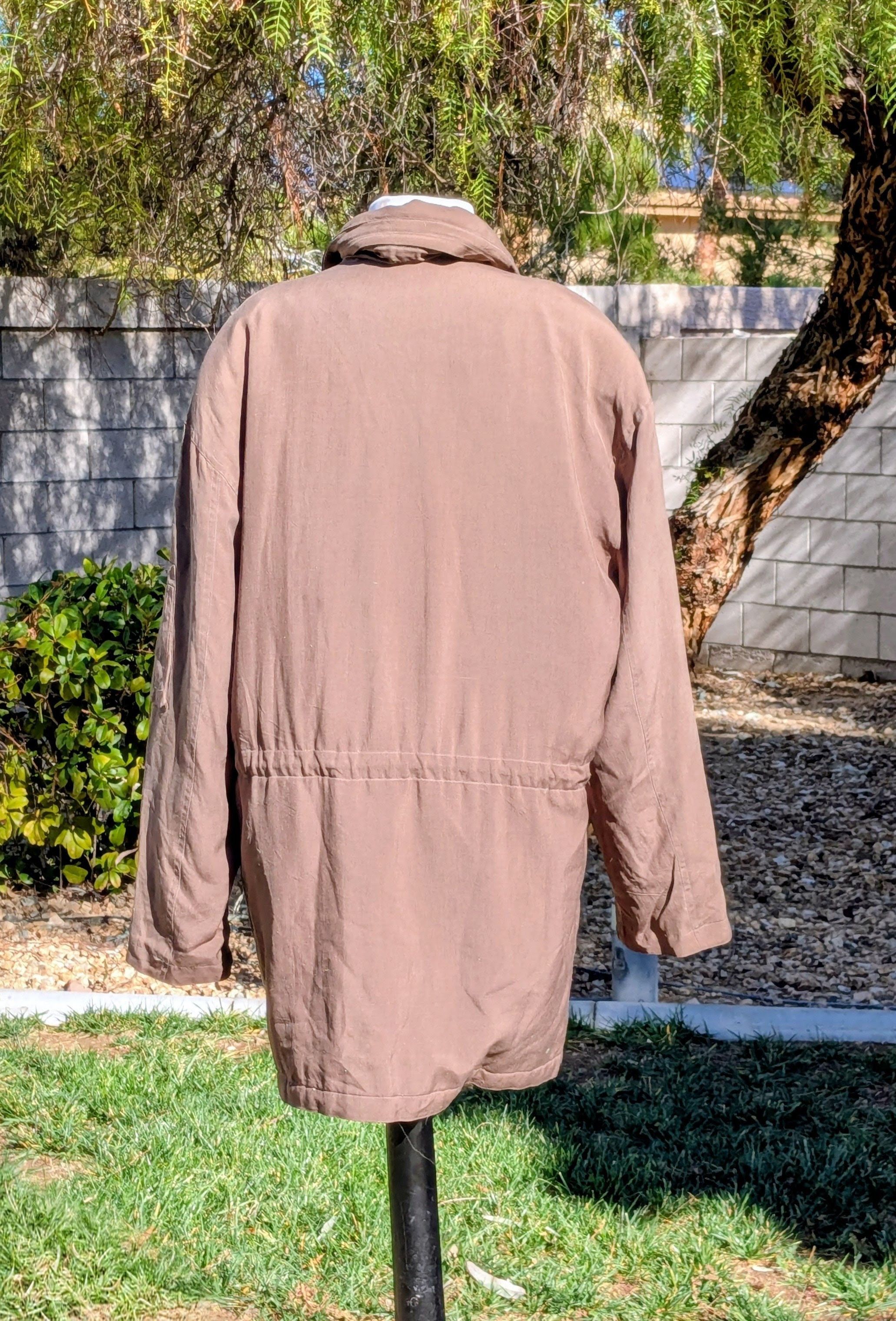 Other VTG Natty Partner CinnamonBrown Silk Cinch Waist Coat Jacket Size S / US 4 / IT 40 - 4 Thumbnail