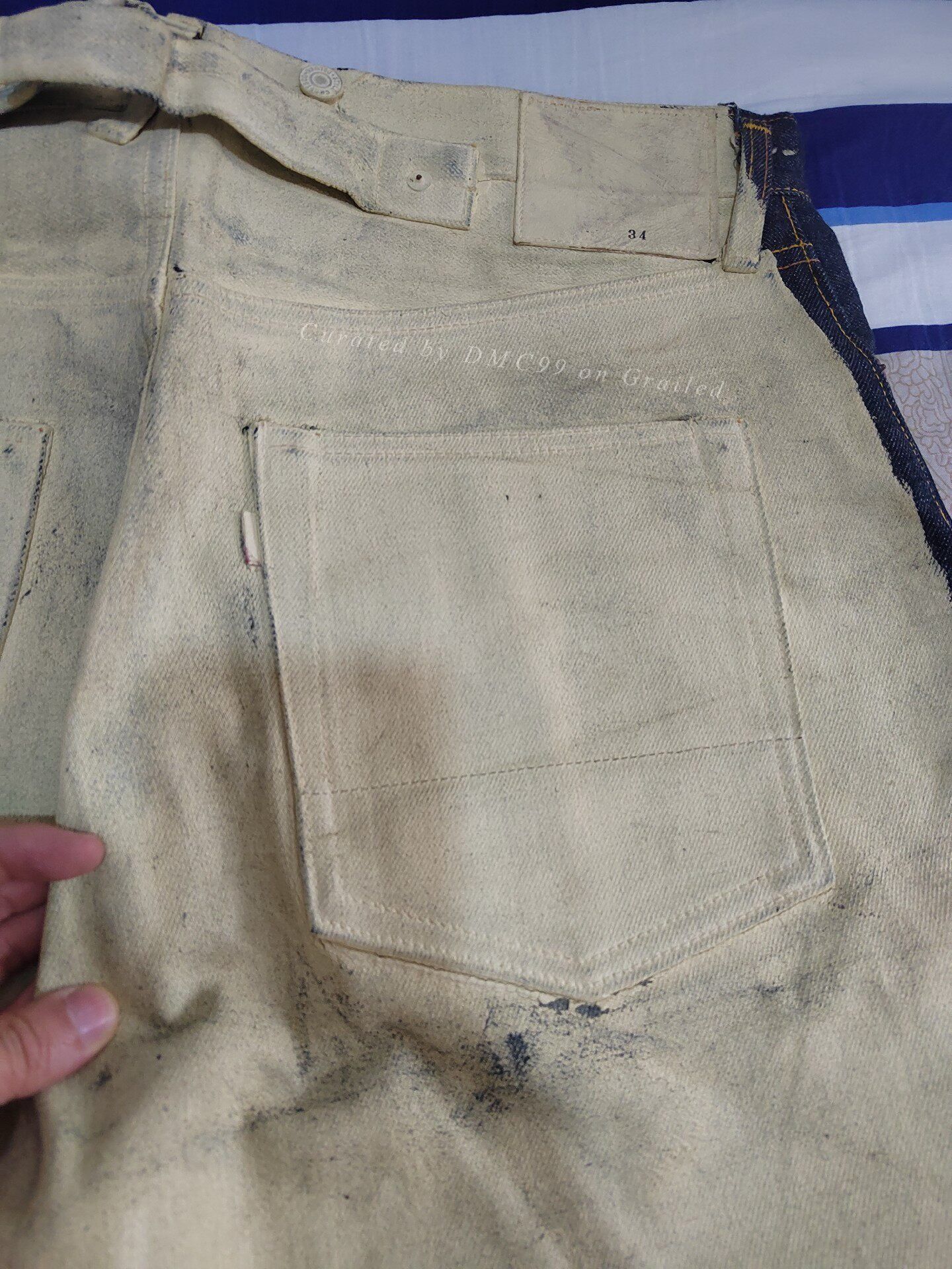 Evisu Evisu New Painted White Early Tiger Ears Jeans Size US 34 / EU 50 - 1 Thumbnail
