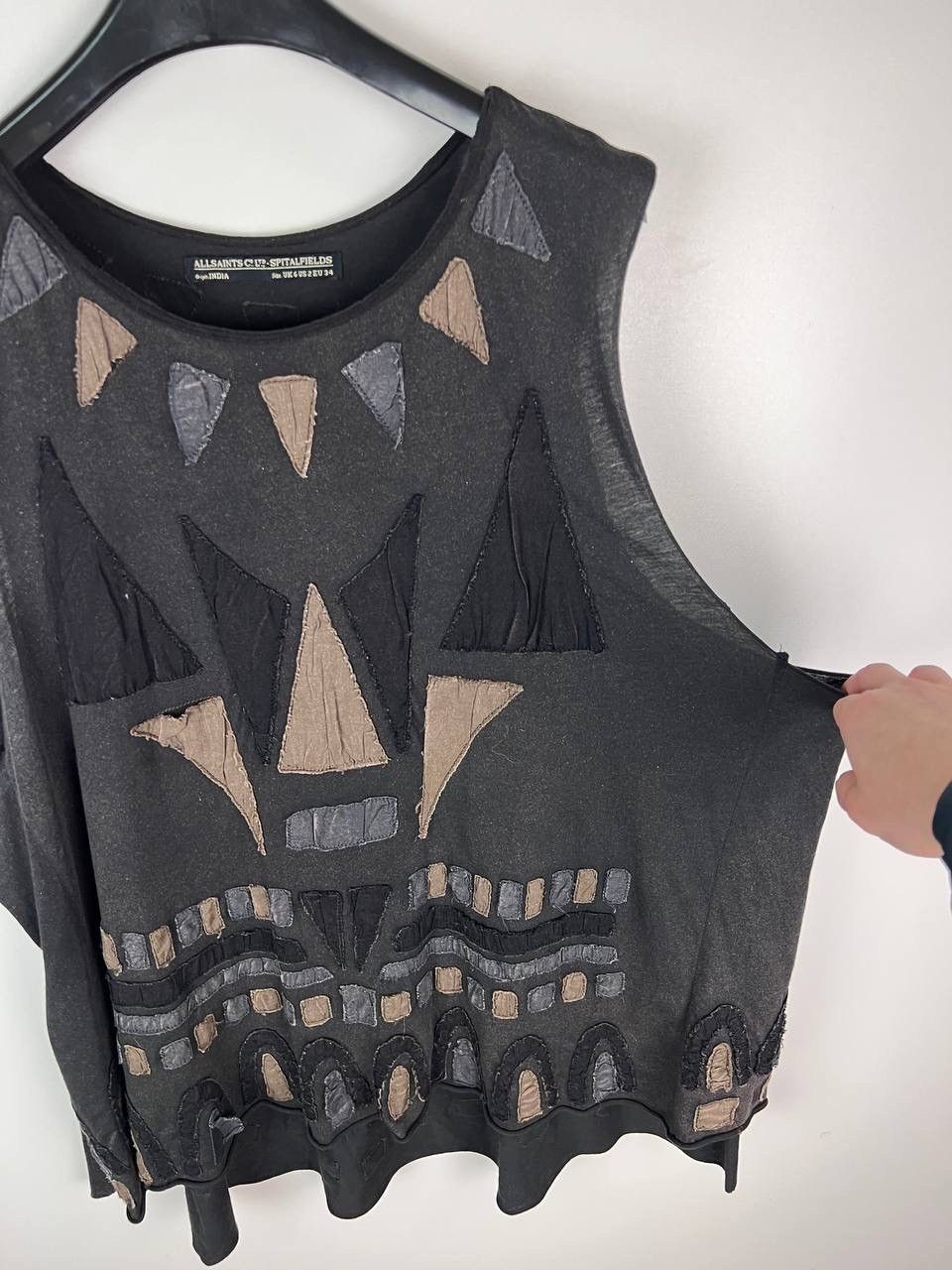 Allsaints Allsaints pipali vest avant Gard vintage woman size US 2 Size XS / US 0-2 / IT 36-38 - 5 Thumbnail