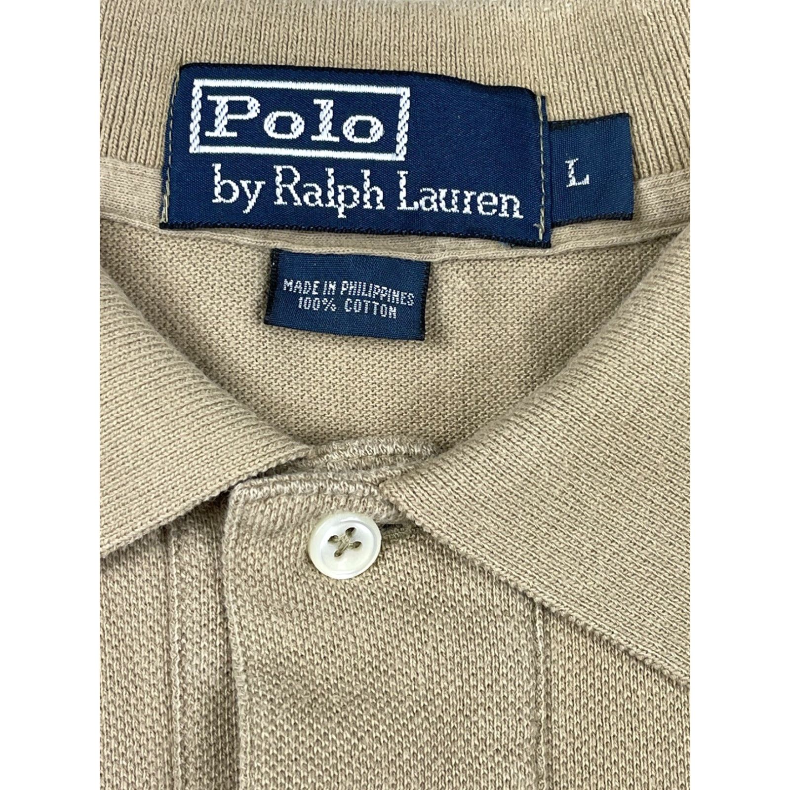Polo Ralph Lauren VINTAGE Polo Ralph Lauren Shirt Men L Polo Short Sleeve Brown Lightweight Collared Golf Vintage 90s Mens Shirt Size US L / EU 52-54 / 3 - 2 Thumbnail
