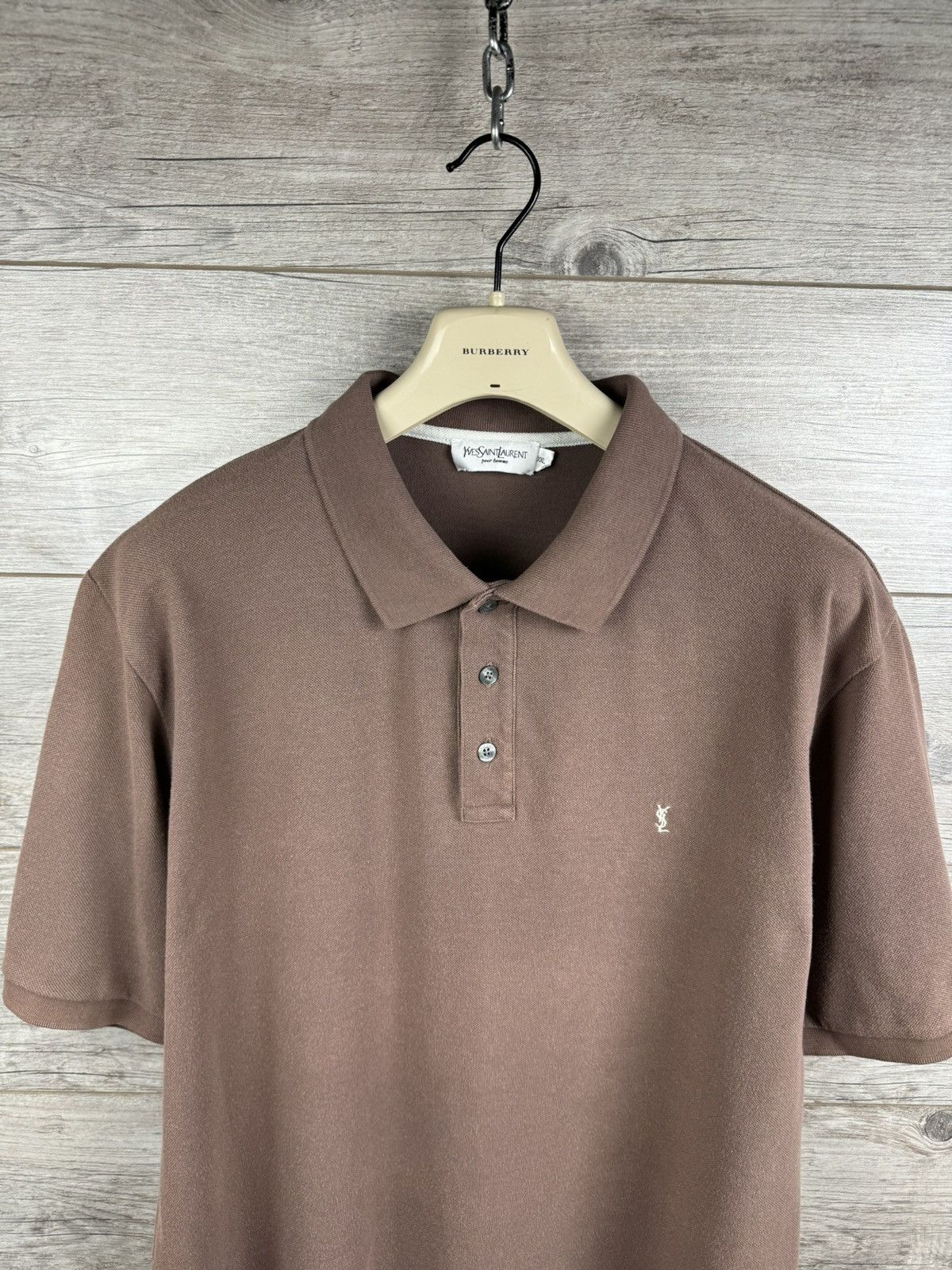 Polo shirt Yves Saint Laurent Brown size XXL YSL Vintage tee