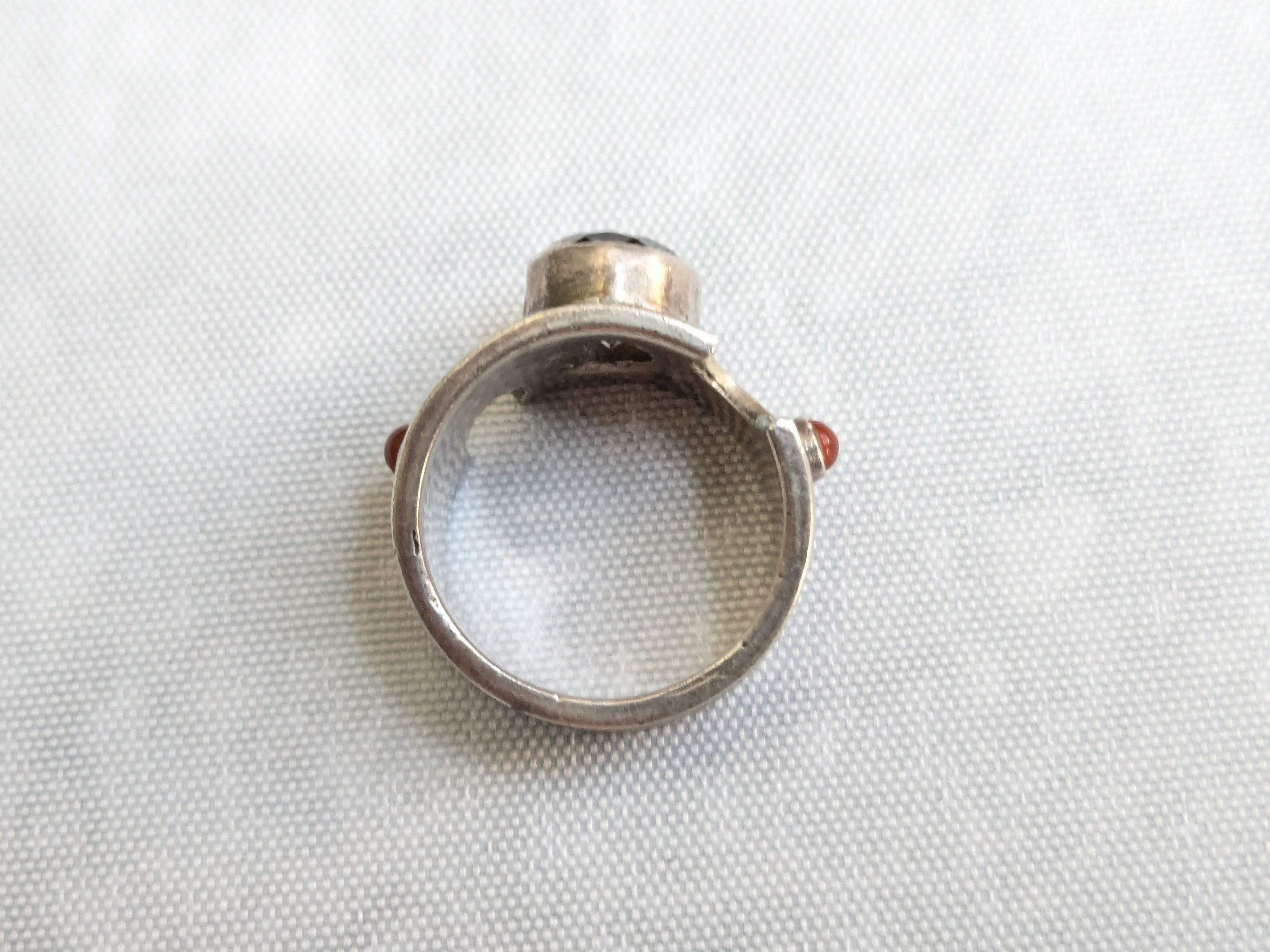 Jewelry Vintage Sterling Silver Quartz Carnelian 8 Size ONE SIZE - 11 Thumbnail