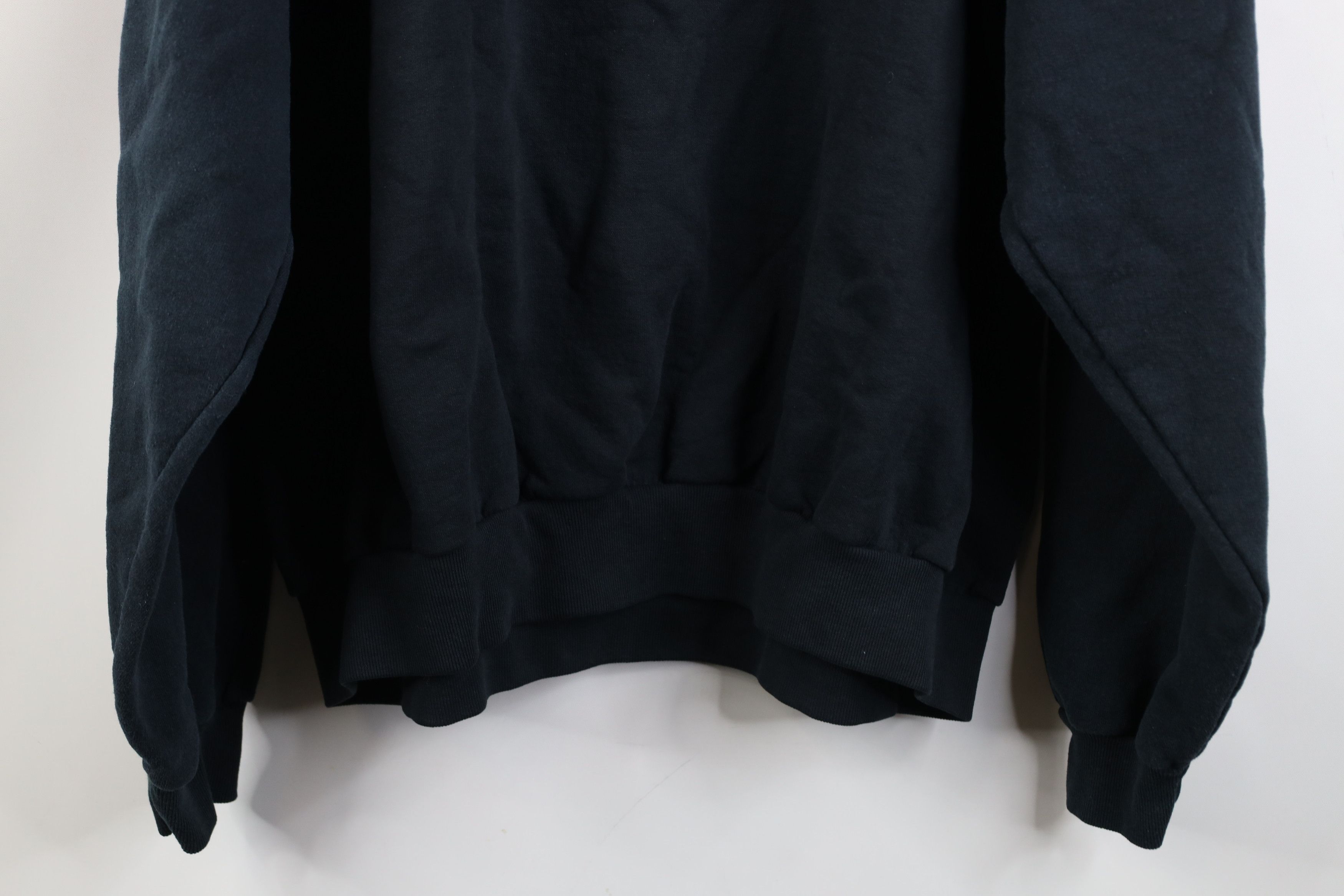 Vintage Vintage 90s Y2K Streetwear Blank Crewneck Sweatshirt Black Size US XL / EU 56 / 4 - 12 Thumbnail