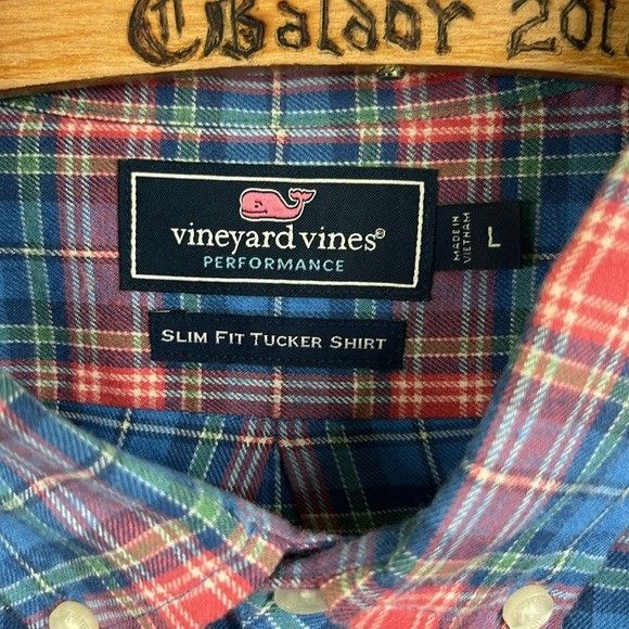 Vineyard Vines Vineyard Vines Performance Slim Fit Tucker Blue and Pink Pla Size US L / EU 52-54 / 3 - 5 Thumbnail
