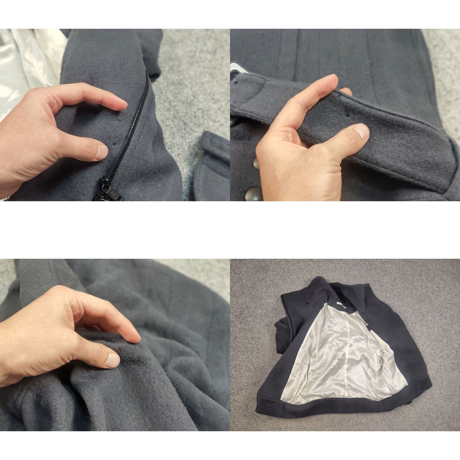 Vintage JC de Castelbajac Paris Design Dark Gray Wool Zip Women's Jacket Jacket Womens Regular 42 Gray Wool Zip Paris Design Castelbajac Vintage No Size M / US 6-8 / IT 42-44 - 9 Thumbnail