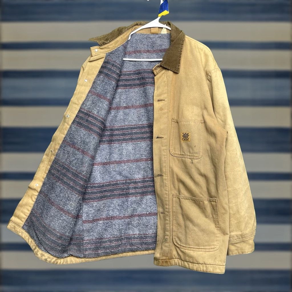Wrangler Vintage Wrangler Big Ben Jacket Mens 46 Chore Wool Lined Canvas Cotton 90s - Jacket Size US S / EU 44-46 / 1 - 1 Thumbnail