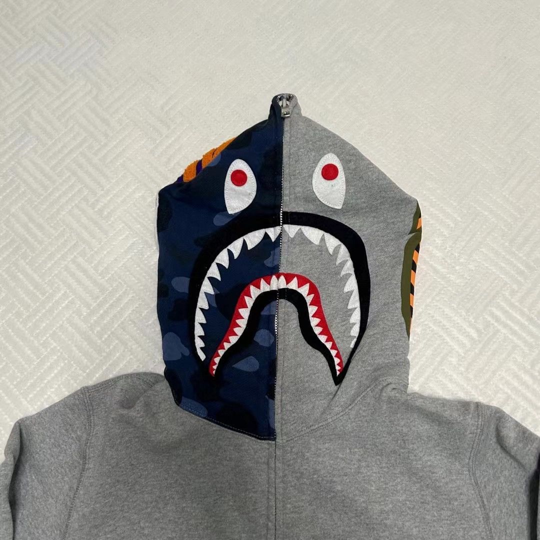 Bape COLOR CAMO SHARK FULL ZIP HOODIE Size US M / EU 48-50 / 2 - 3 Thumbnail