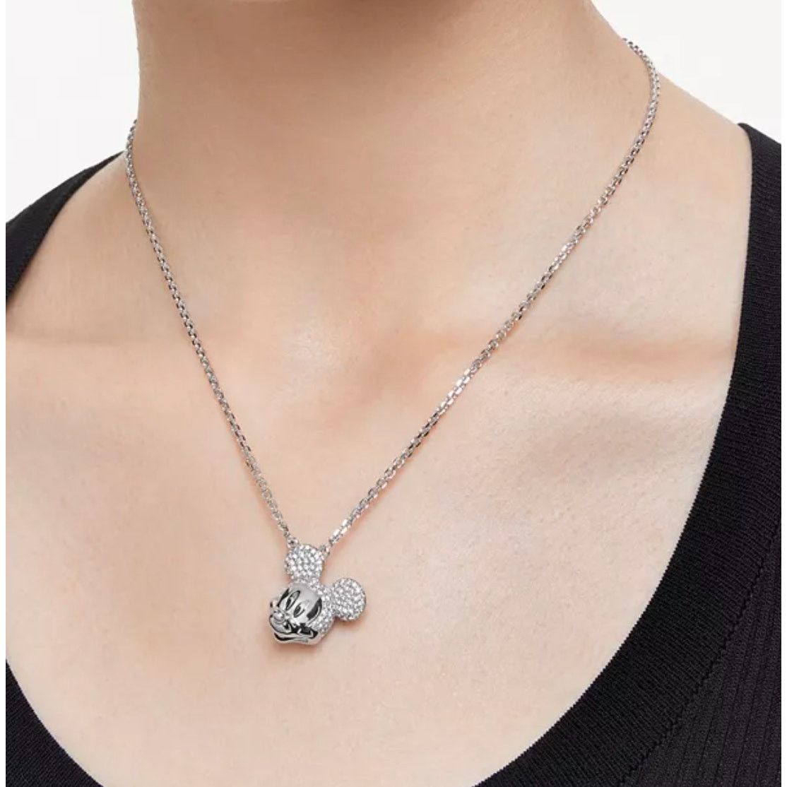 Swarovski Swarovski Disney Mickey Mouse Pendant White, Necklace Size ONE SIZE - 3 Thumbnail