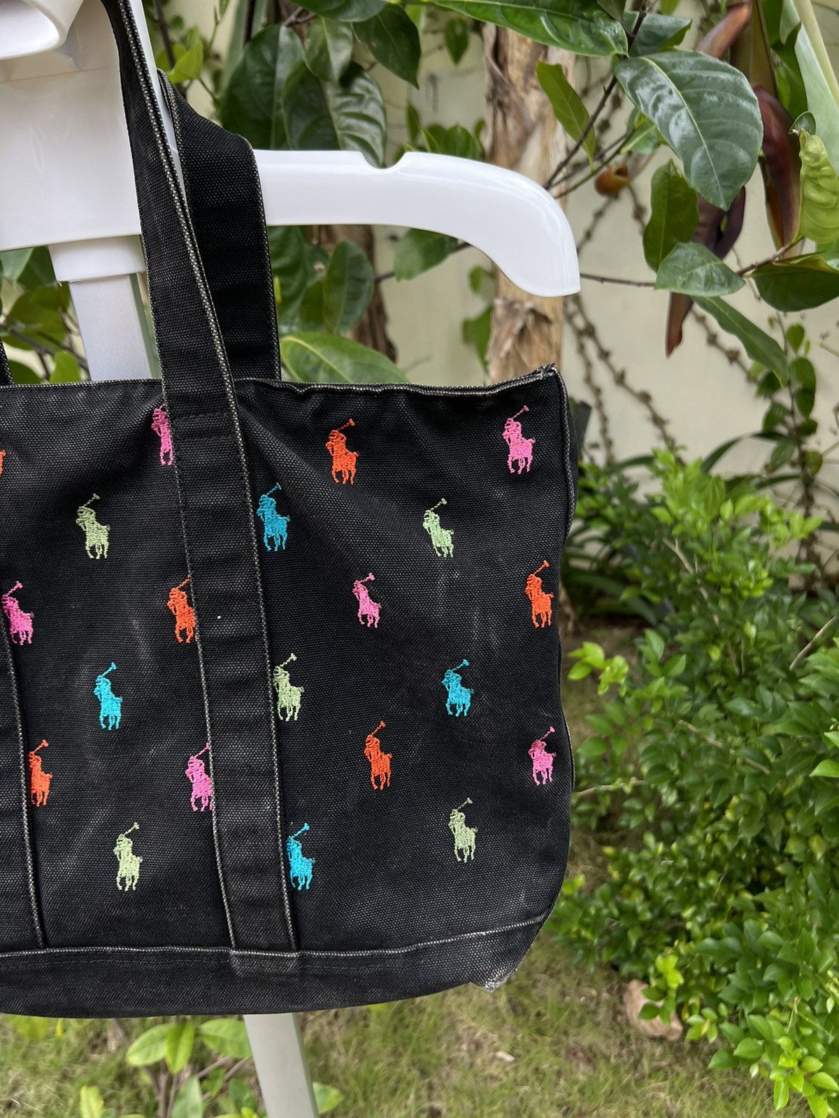 Ralph Lauren × Vintage 90's RARE RALPH LAUREN MONOGRAM BAG RETRO Size ONE SIZE - 2 Thumbnail