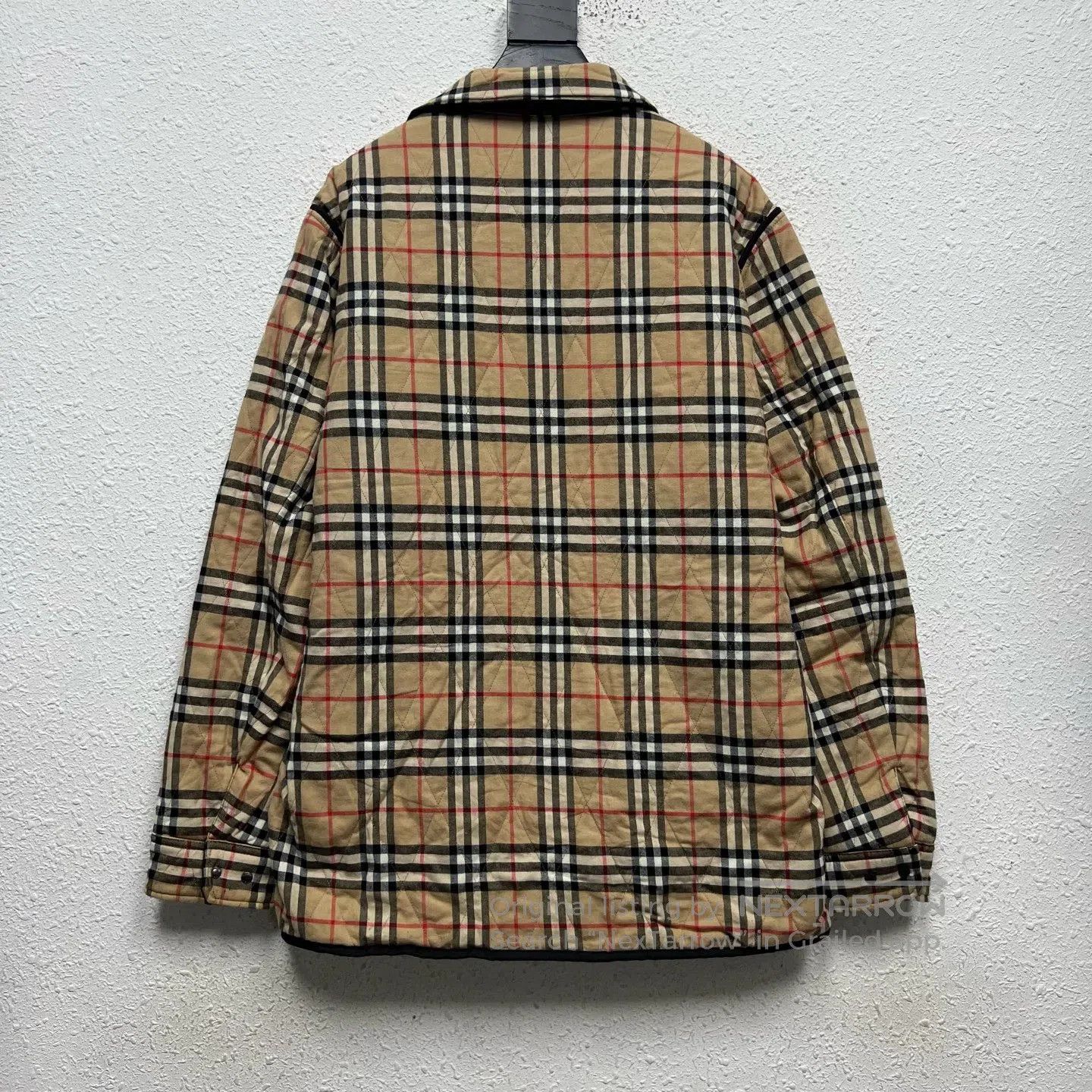 Burberry Burberry size54 Vintage Checkered Patchwork Collar Cotton C Size US L / EU 52-54 / 3 - 4 Thumbnail