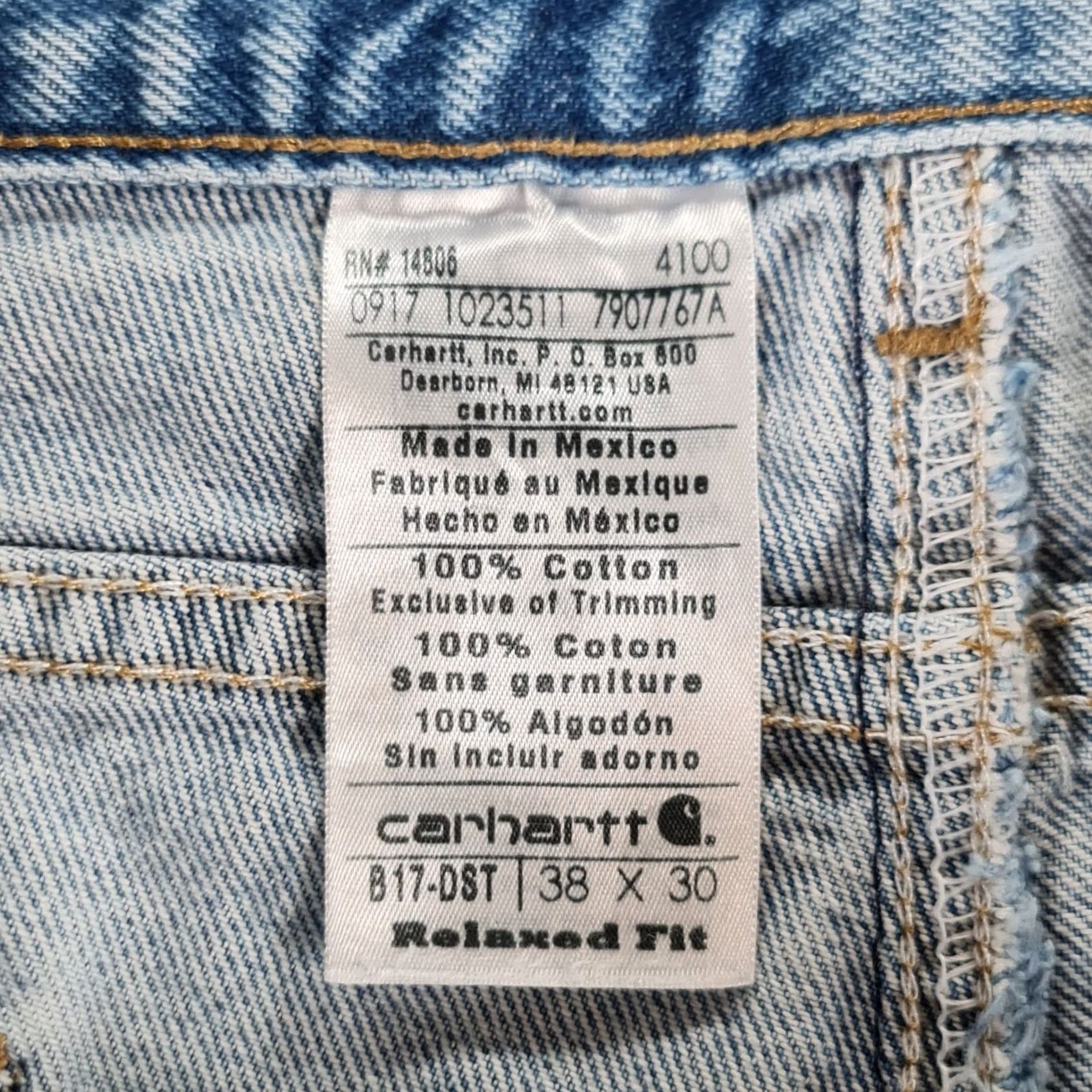 Carhartt VINTAGE Carhartt Jeans Mens Blue W38 L30 Relaxed Tapered Fit Workwear Denim Size US 38 / EU 54 - 5 Thumbnail