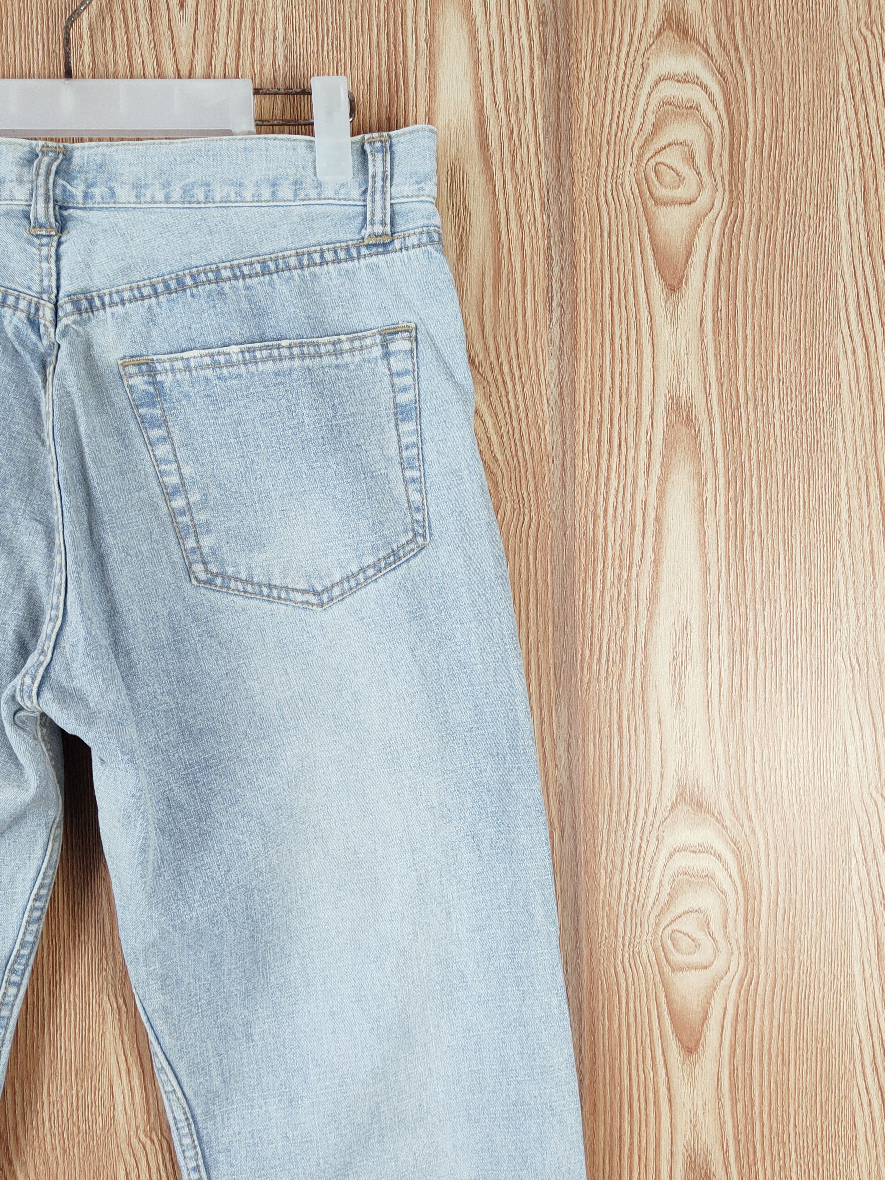 Japanese Brand Nylaus Blue Distressed Ripped Jeans #W631 Size US 33 - 10 Thumbnail