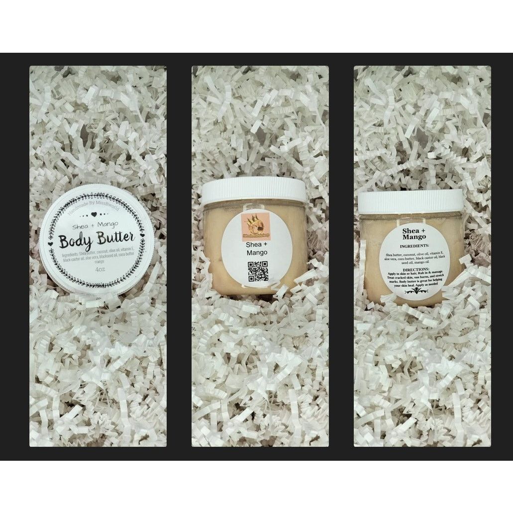 Handmade Shea Mango Body Butter Handmade Natural Moisturizer 4 oz Size ONE SIZE - 4 Thumbnail
