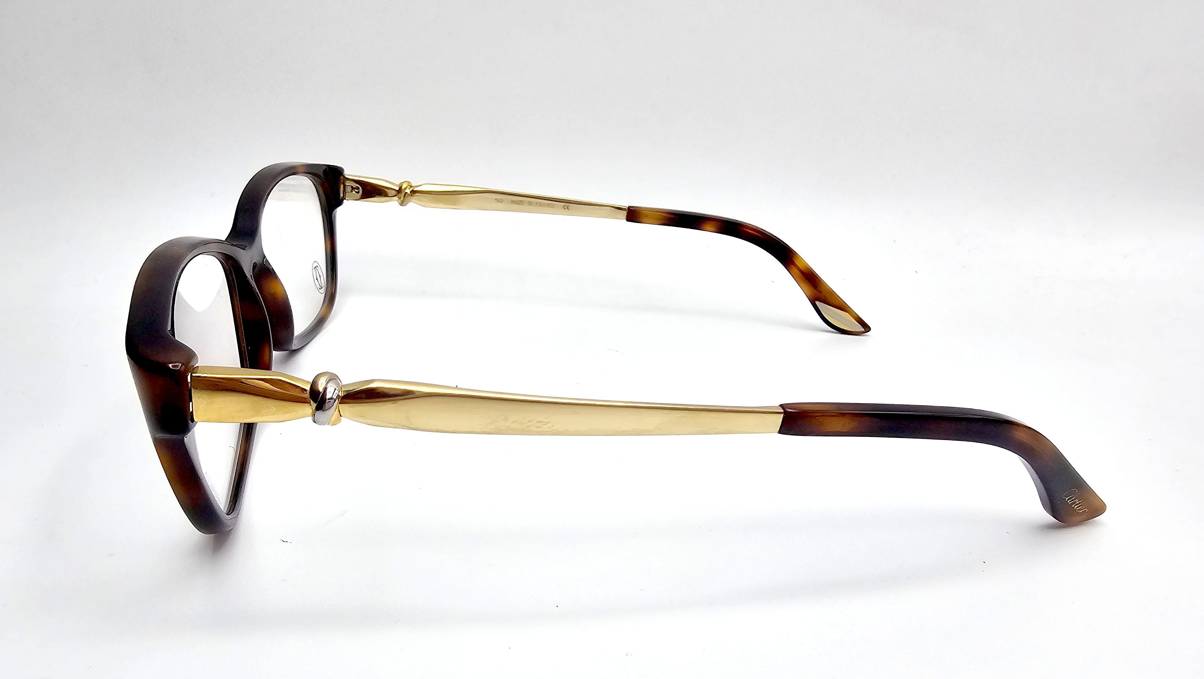 Cartier NEW Cartier Tortoise/Gold Eyeglasses EYE00129 Size ONE SIZE - 6 Thumbnail