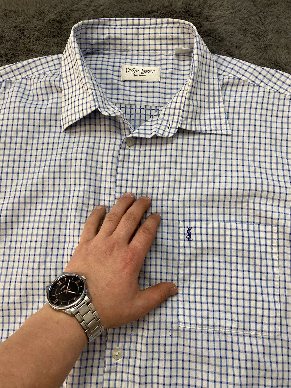 Flannel × Yves Saint Laurent Shirts YSL Yves Saint Laurent style by Travis Scott Xl Size US XL / EU 56 / 4 - 7 Thumbnail