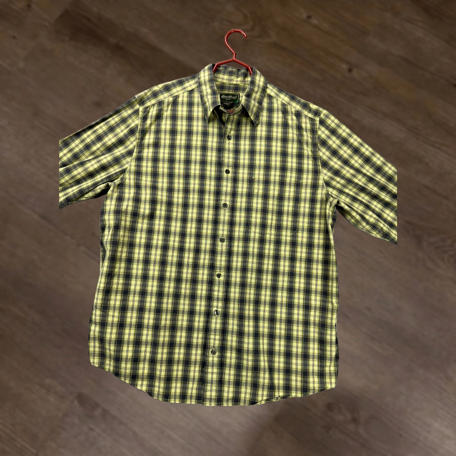Eddie Bauer Eddie Bauer Button Up Shirt Mens Large Tall Yellow Plaid Long Sleeve Pocket Button Up Regular Fit Size US L / EU 52-54 / 3 - 1 Thumbnail